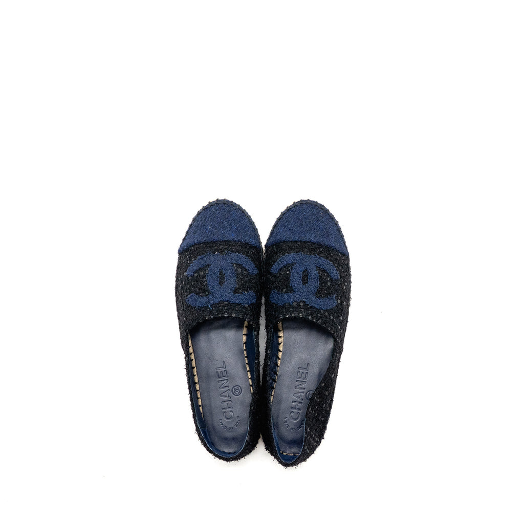 chanel-size-37-espadrilles-tweed-cotton-dark-blue-black-multicolour