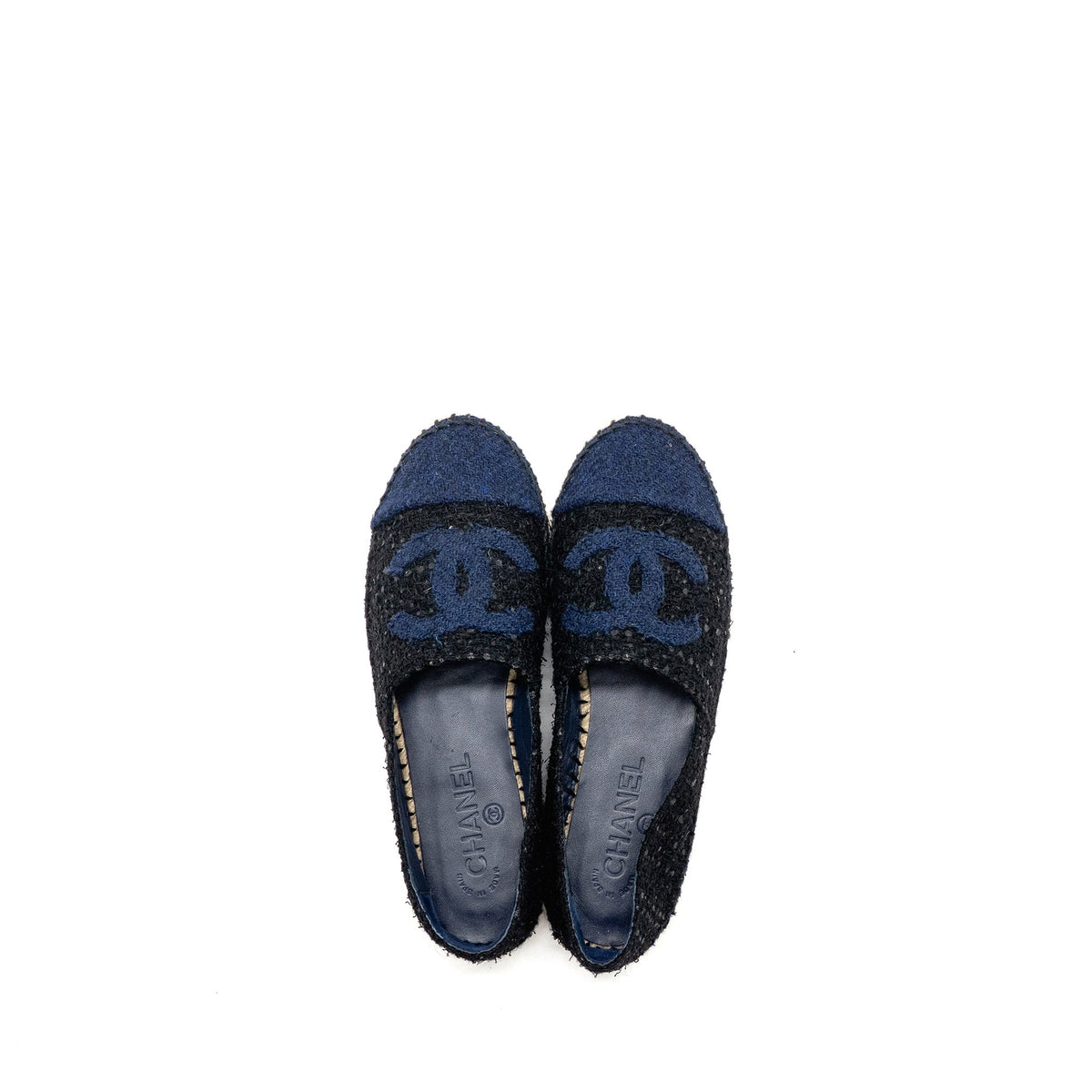 chanel-size-37-espadrilles-tweed-cotton-dark-blue-black-multicolour