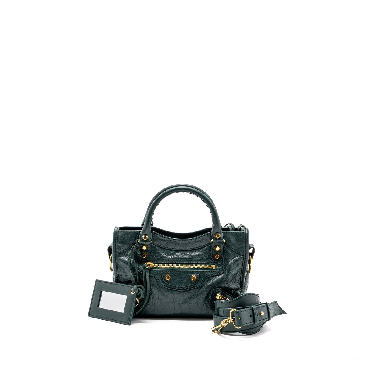 balenciaga-mini-city-bag-dark-green-ghw