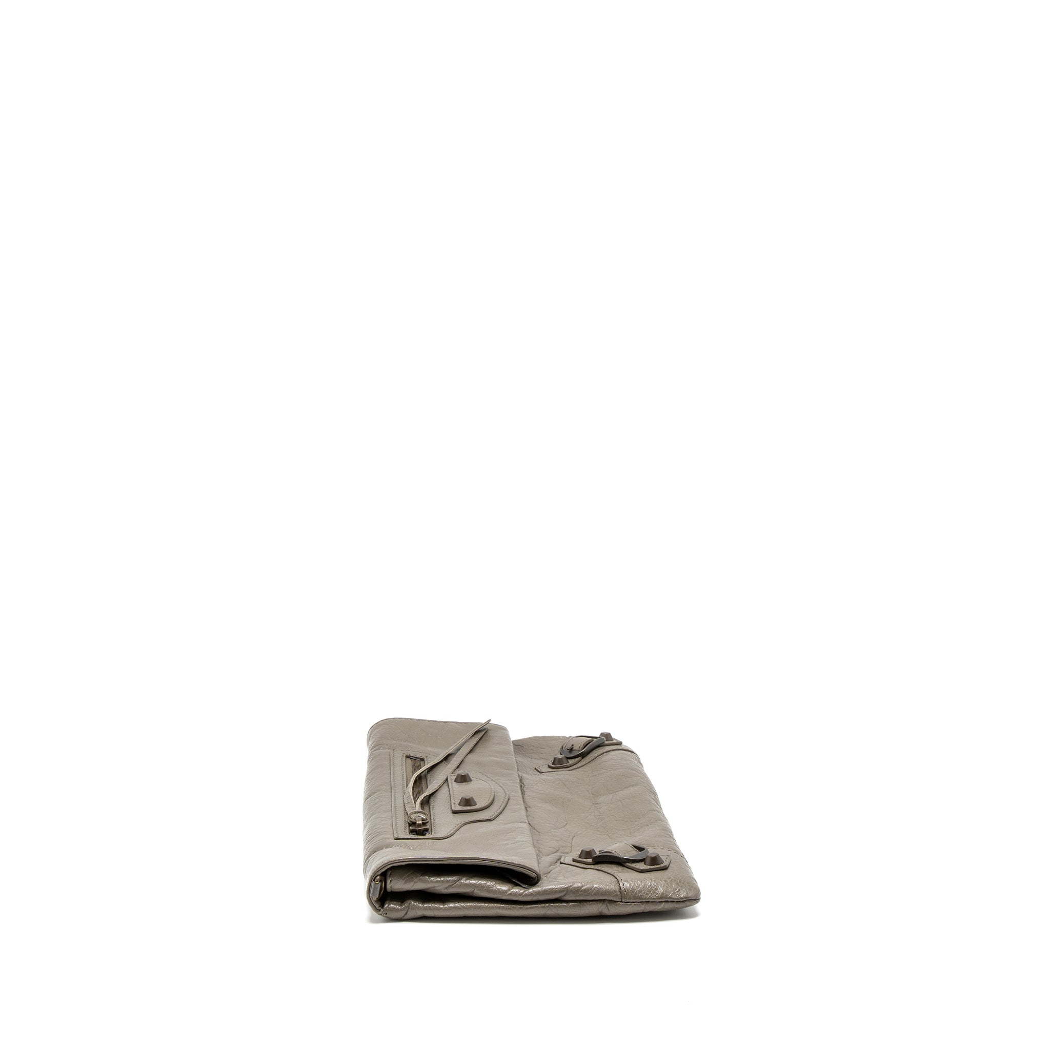balenciaga-city-fold-clutch-shoulder-bag-grey-ruthenium-hardware