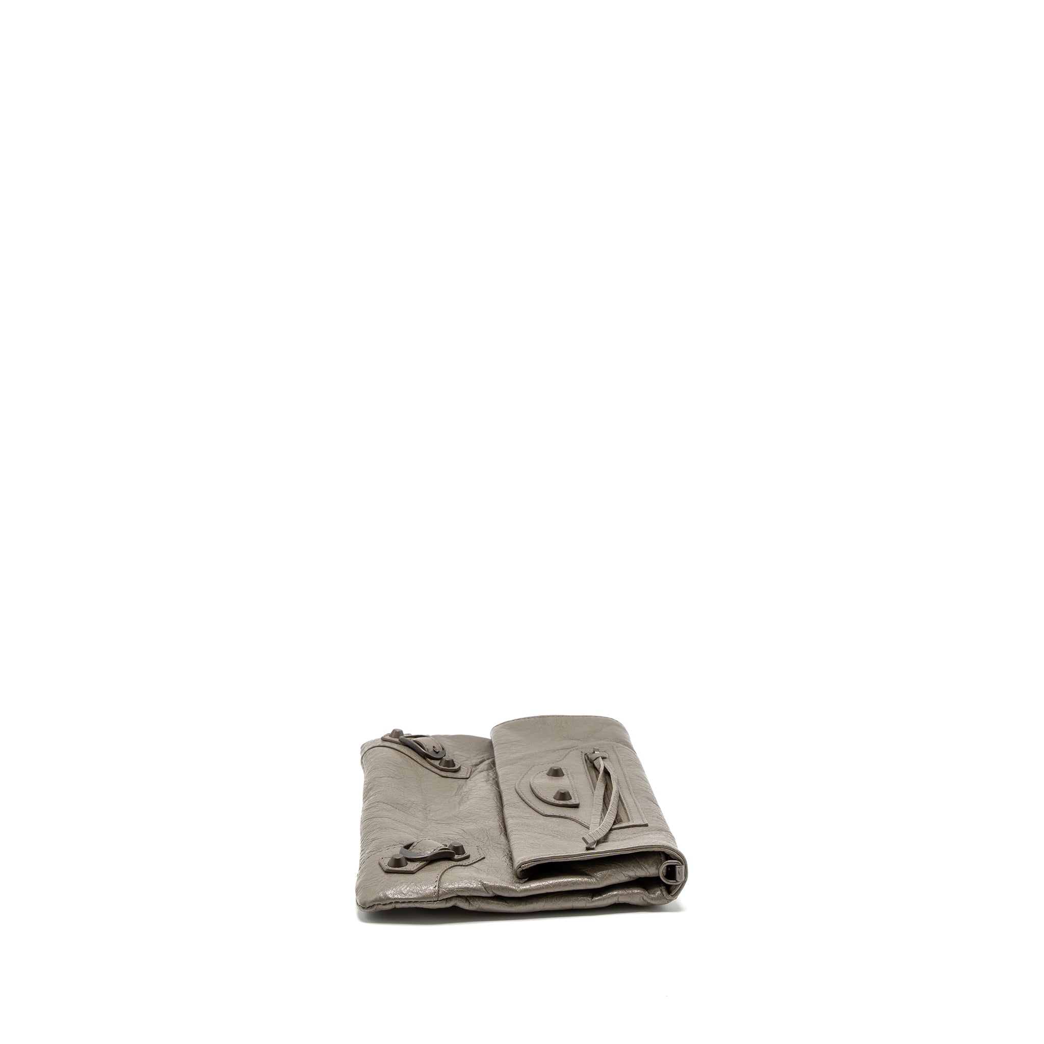 balenciaga-city-fold-clutch-shoulder-bag-grey-ruthenium-hardware