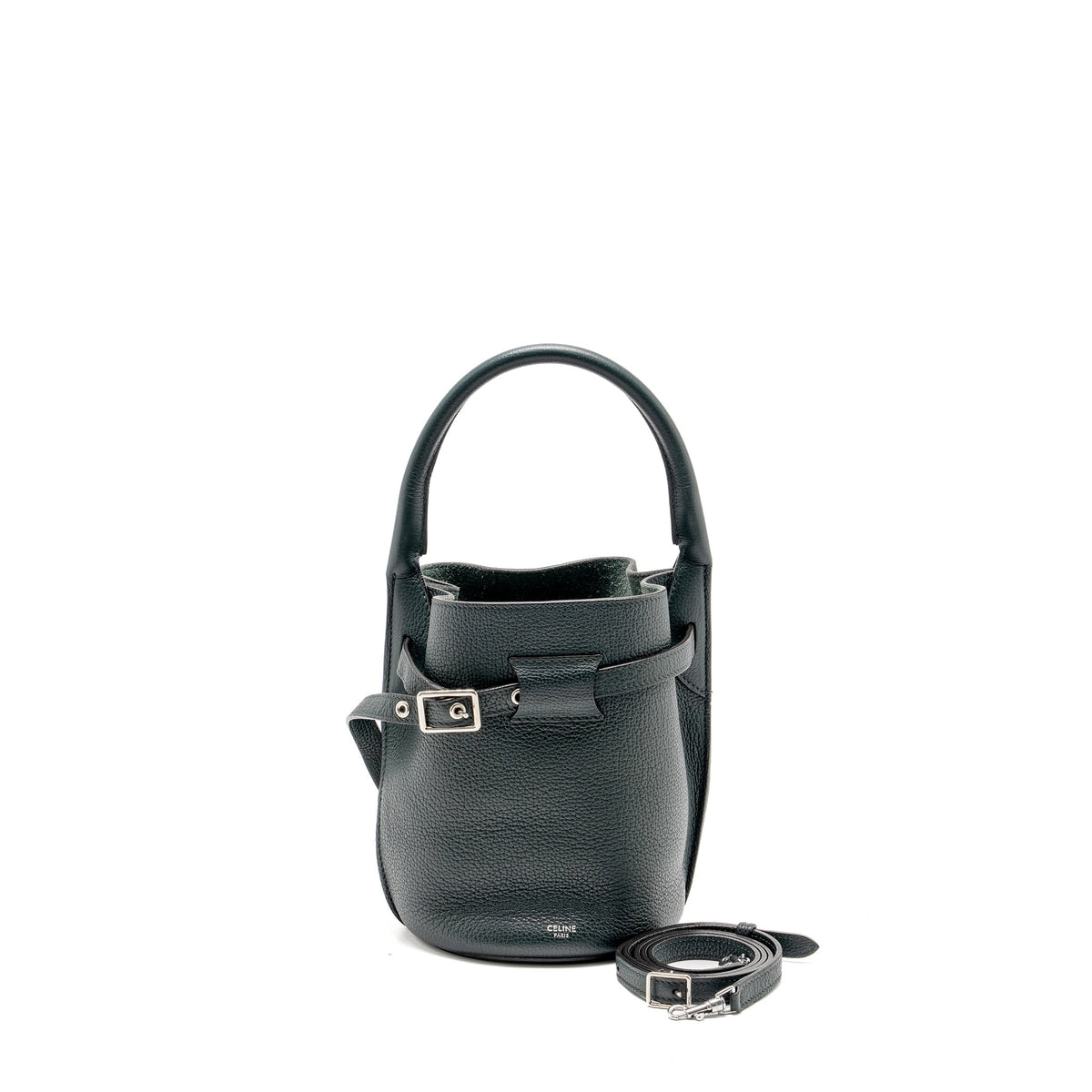 celine-nano-bucket-big-bag-grained-calfskin-dark-green-shw