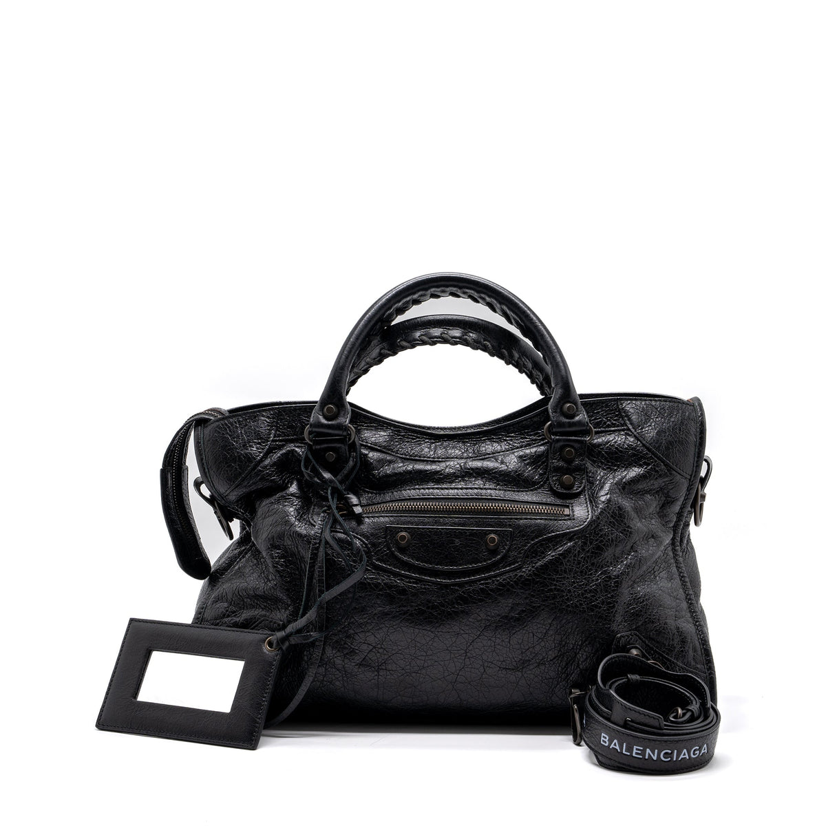 balenciaga-classic-city-bag-leather-black-ruthenium-silver-hardware
