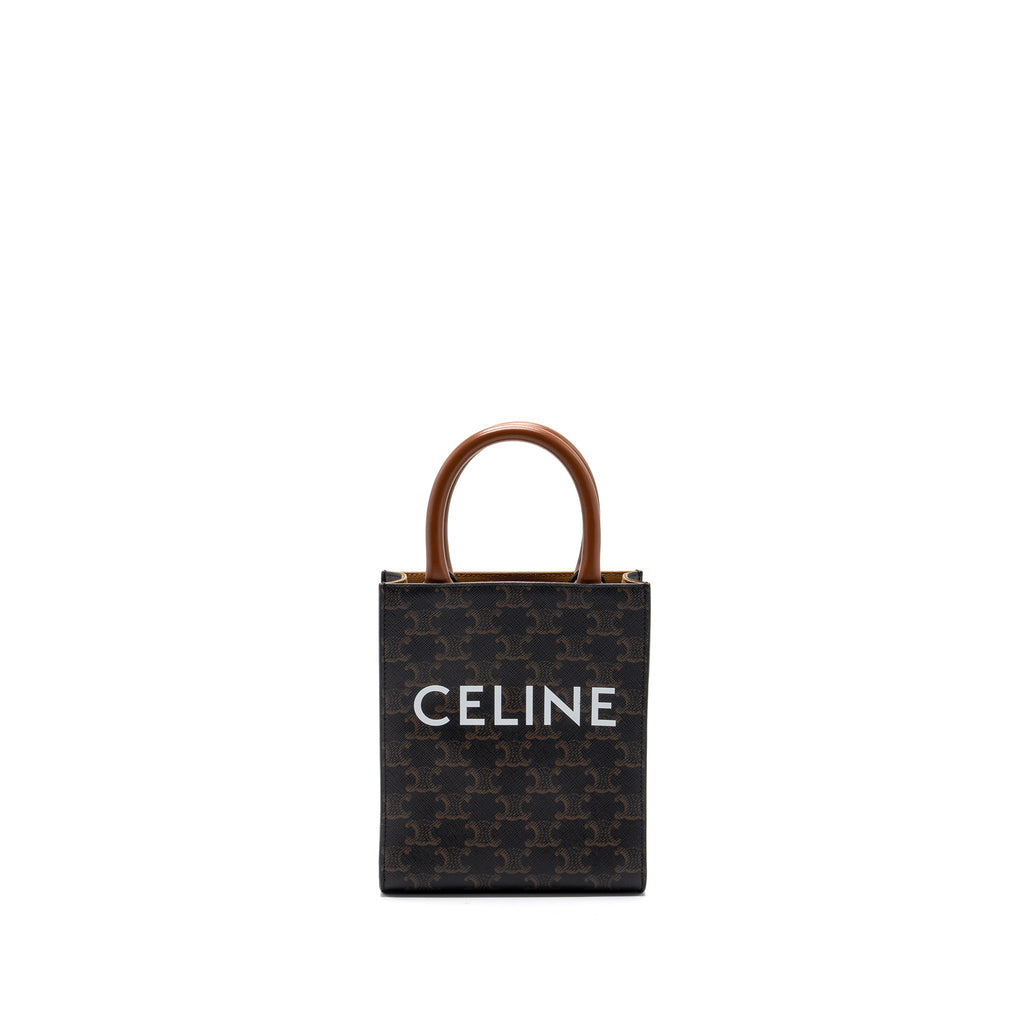 celine-mini-vertical-cabas-triomphe-canvas-brown-ghw-2
