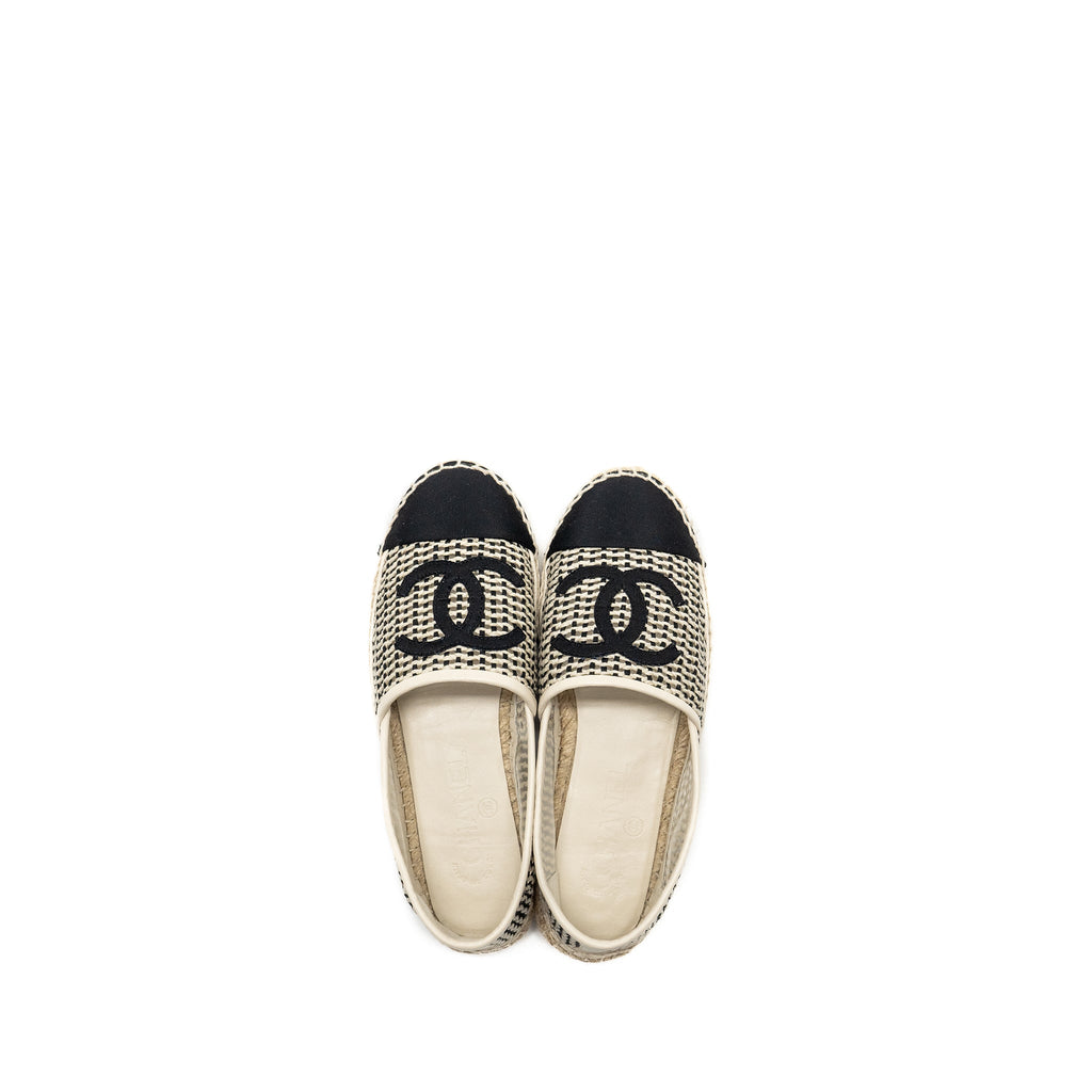 chanel-size-36-21p-espadrilles-mesh-grosgrain-beige-black
