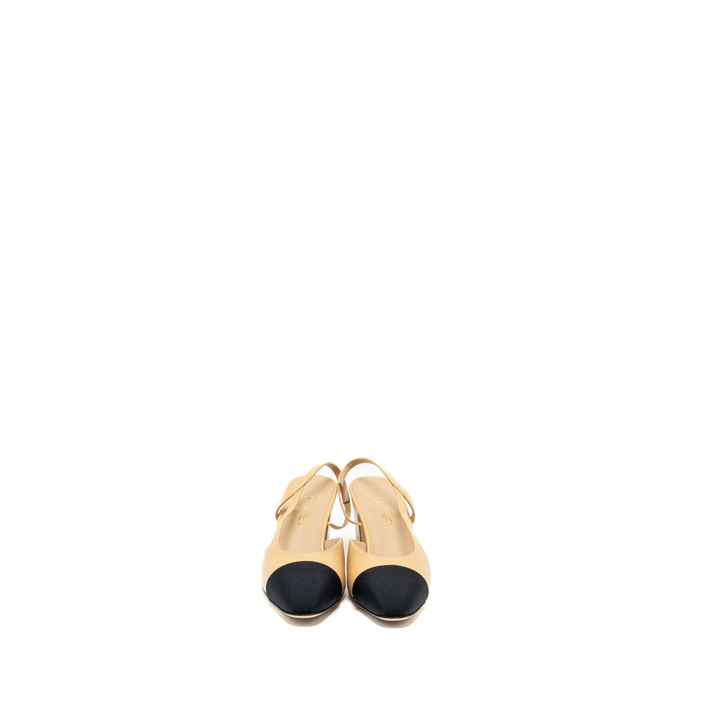 chanel-size-41c-slingback-pumps-calfskin-beige-black