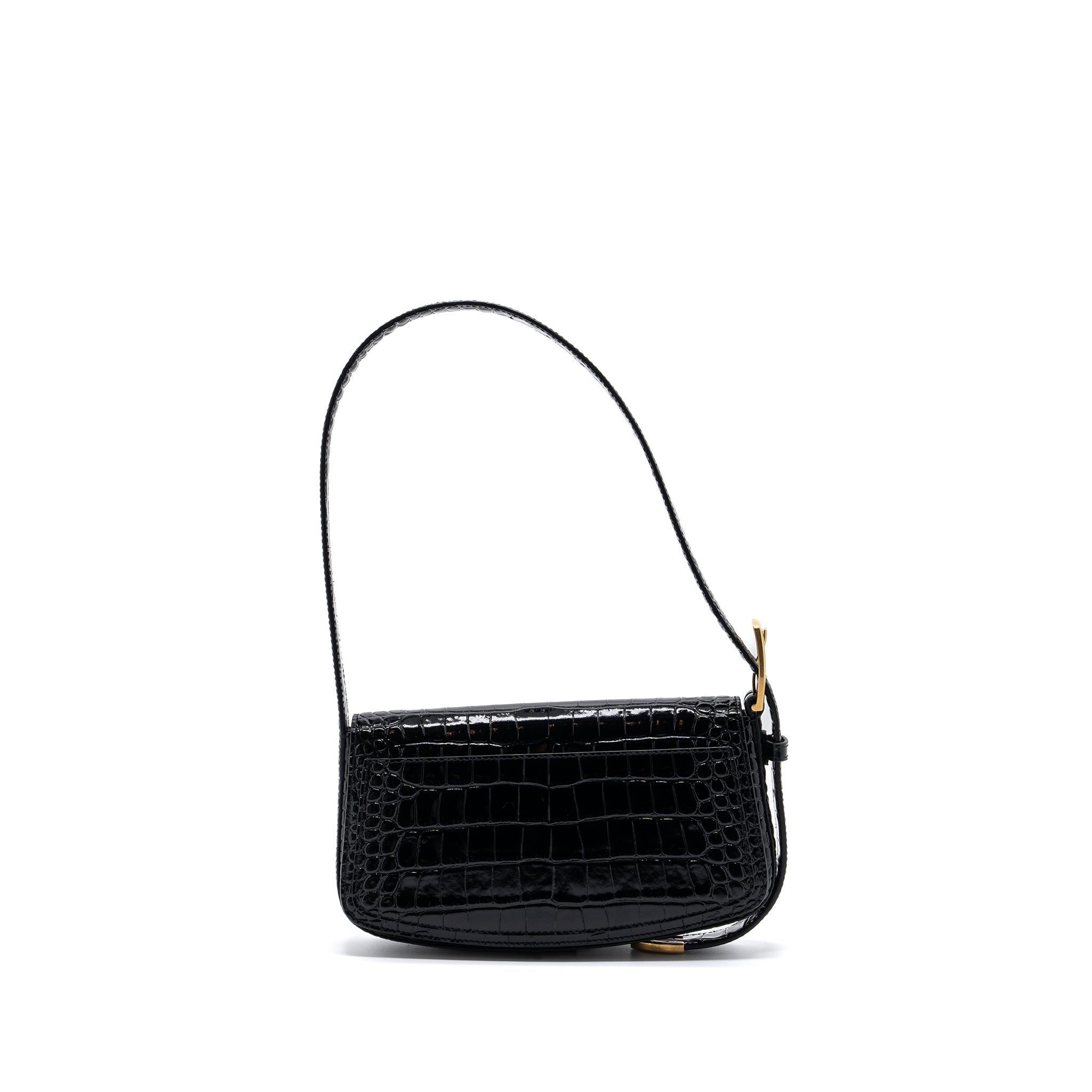 balenciaga-ghost-sling-bag-croc-embossed-leather-black-ghw