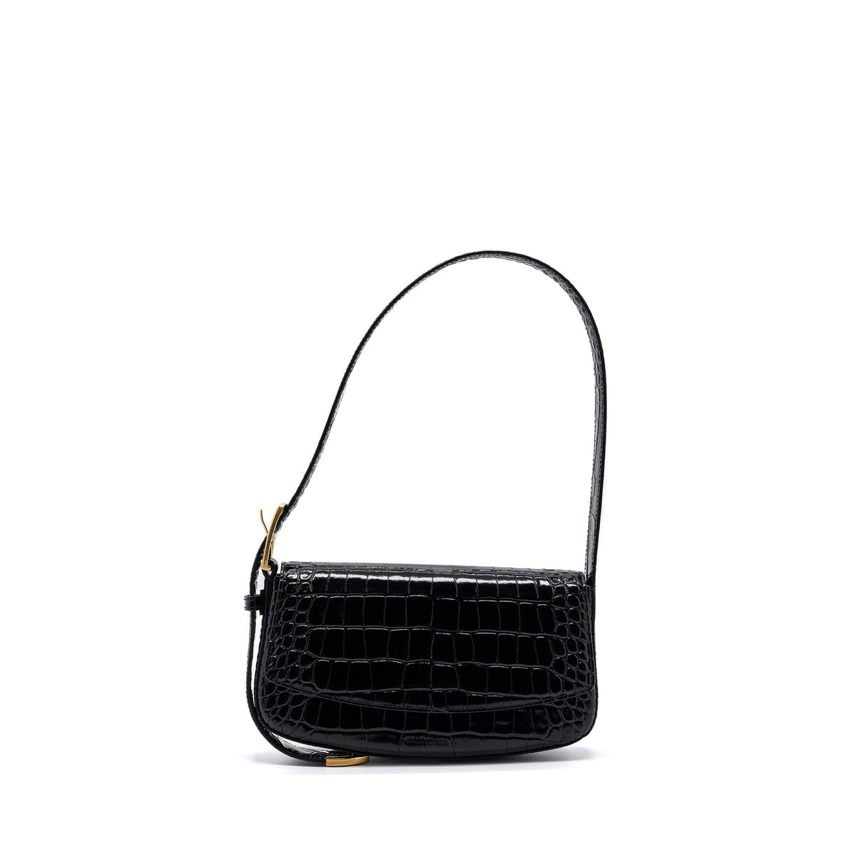 balenciaga-ghost-sling-bag-croc-embossed-leather-black-ghw