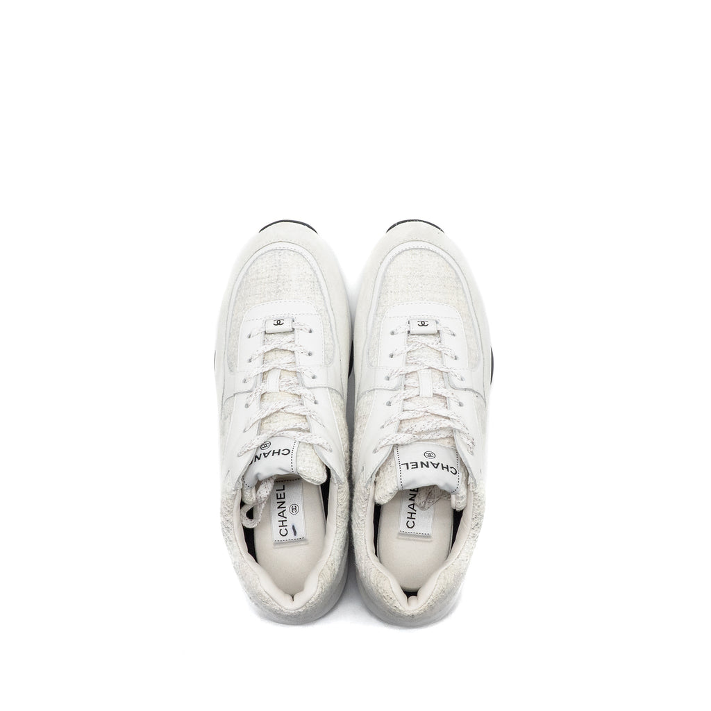 chanel-size-44-cc-logo-sneakers-suede-leather-tweed-white