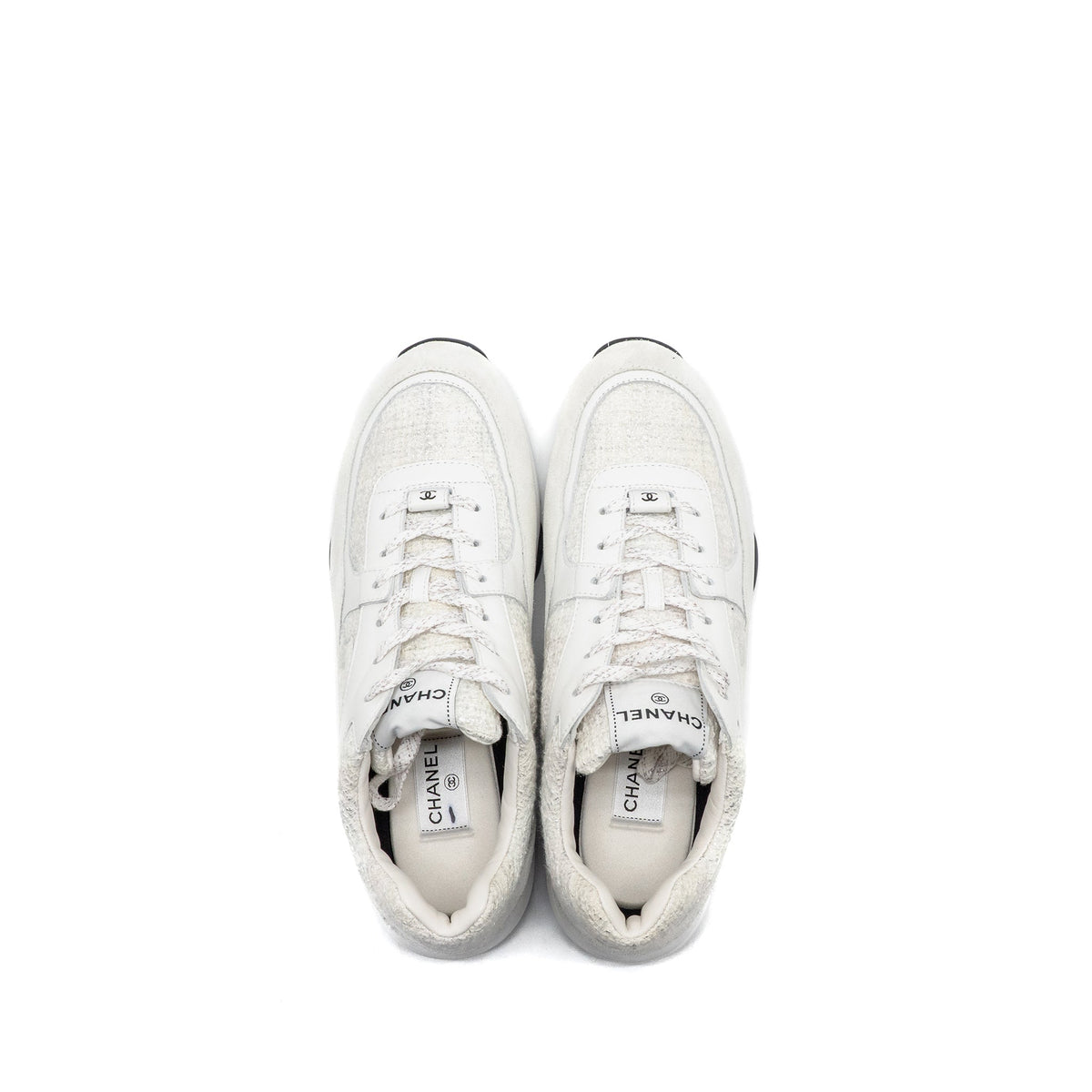 chanel-size-44-cc-logo-sneakers-suede-leather-tweed-white