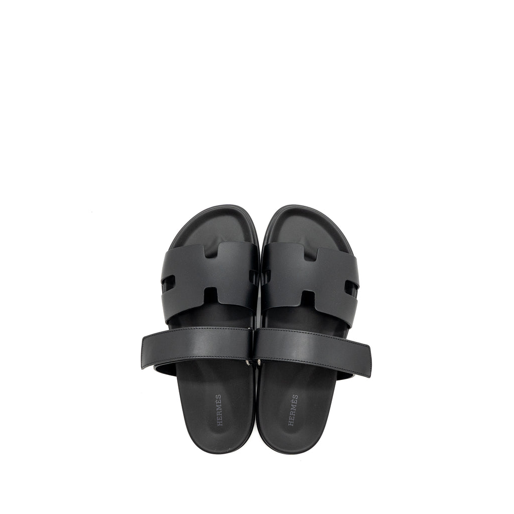 hermes-size-44-chypre-sandals-calfskin-black