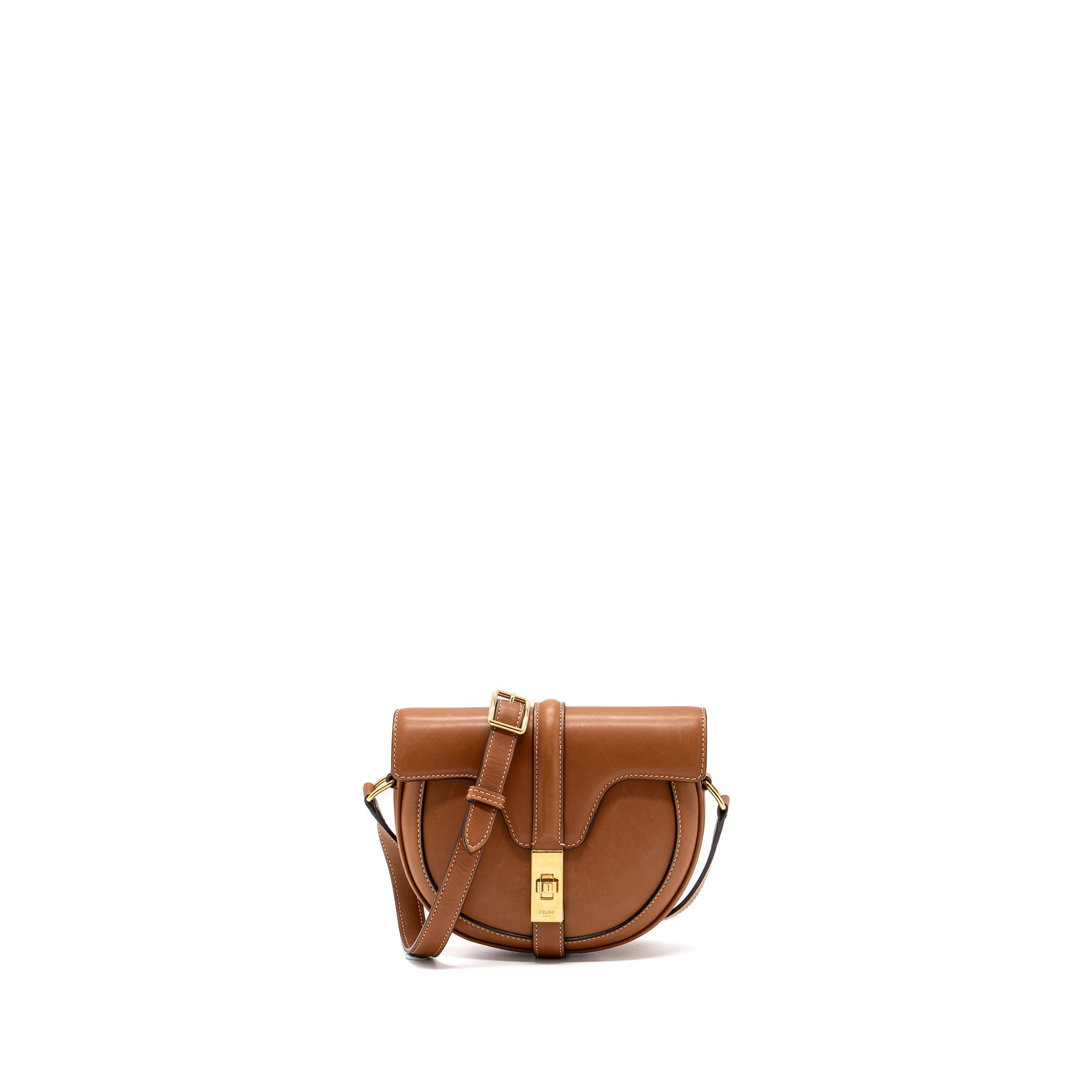 celine-besace-bag-calfskin-brown-ghw