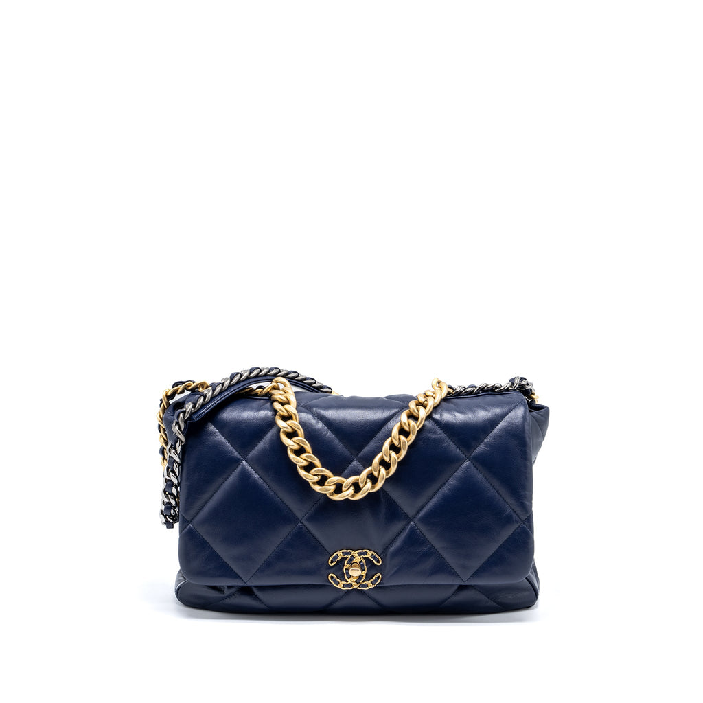 chanel-maxi-19-bag-goatskin-dark-blue-multicolor-hardware