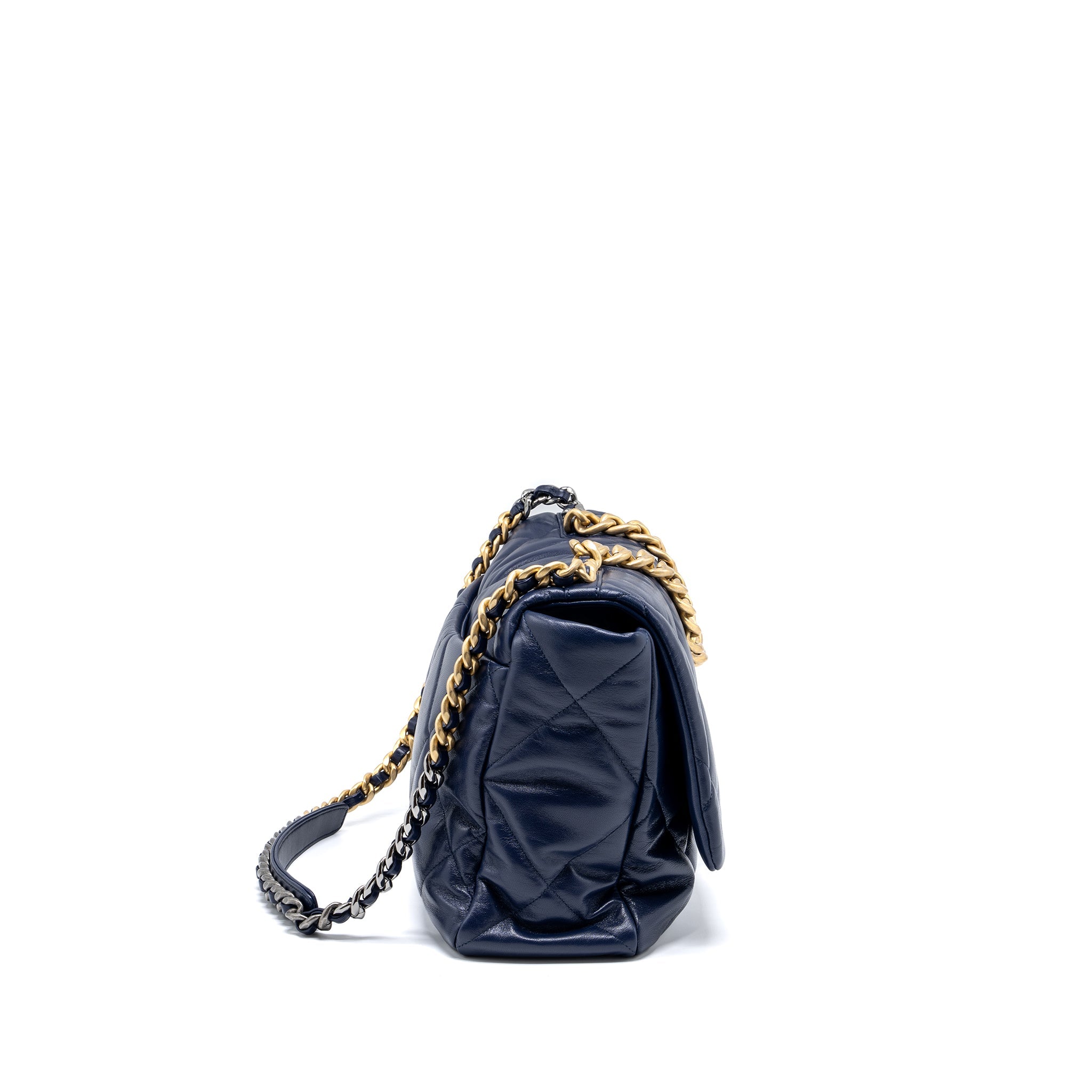 chanel-maxi-19-bag-goatskin-dark-blue-multicolor-hardware