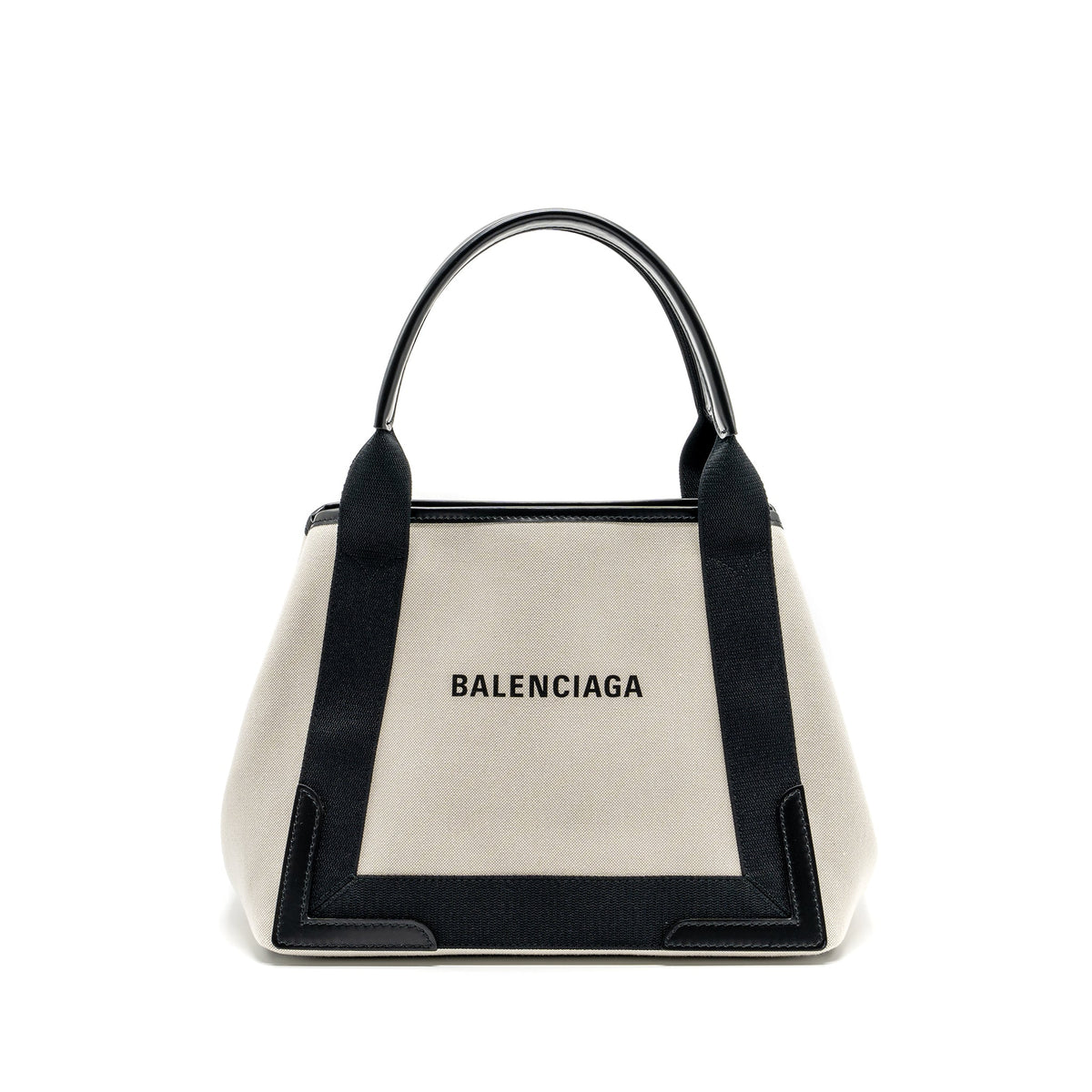 balenciaga-cabas-tote-bag-canvas-calfskin-beige-black-shw