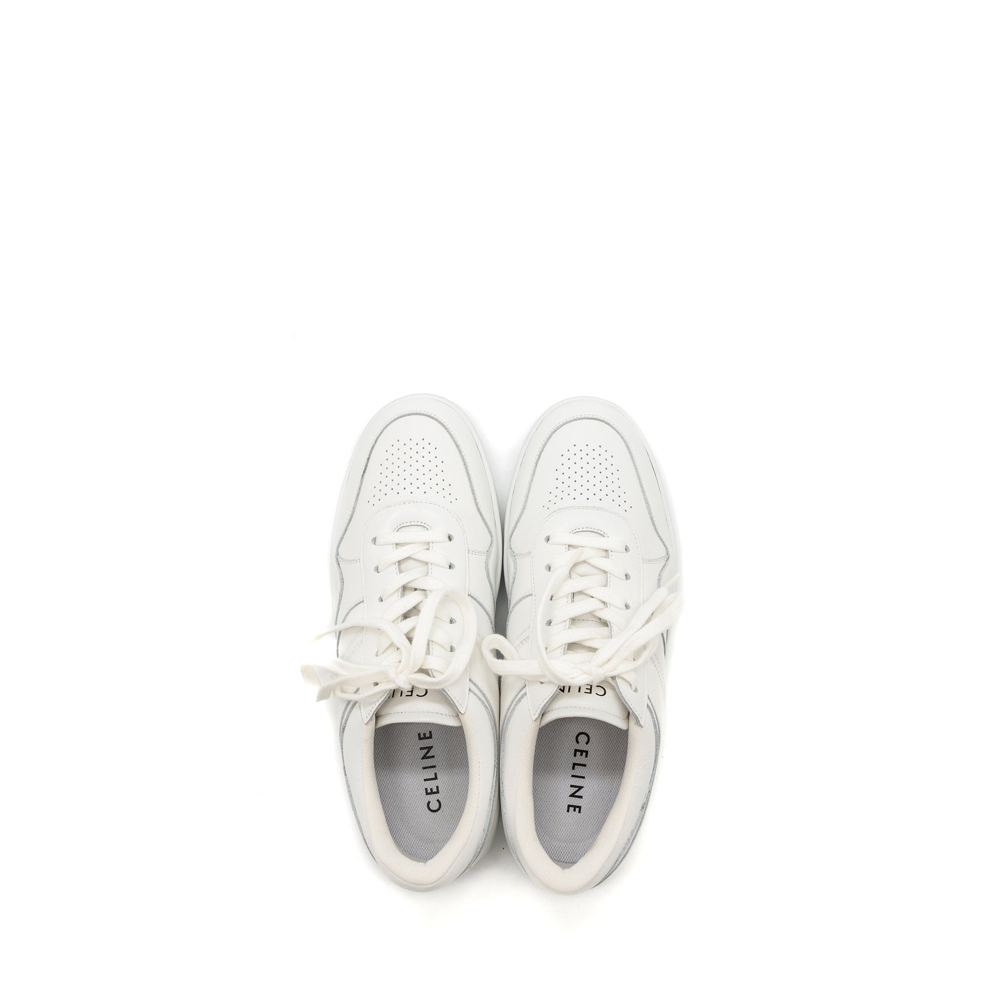 celine-size-40-low-lace-up-sneakers-white