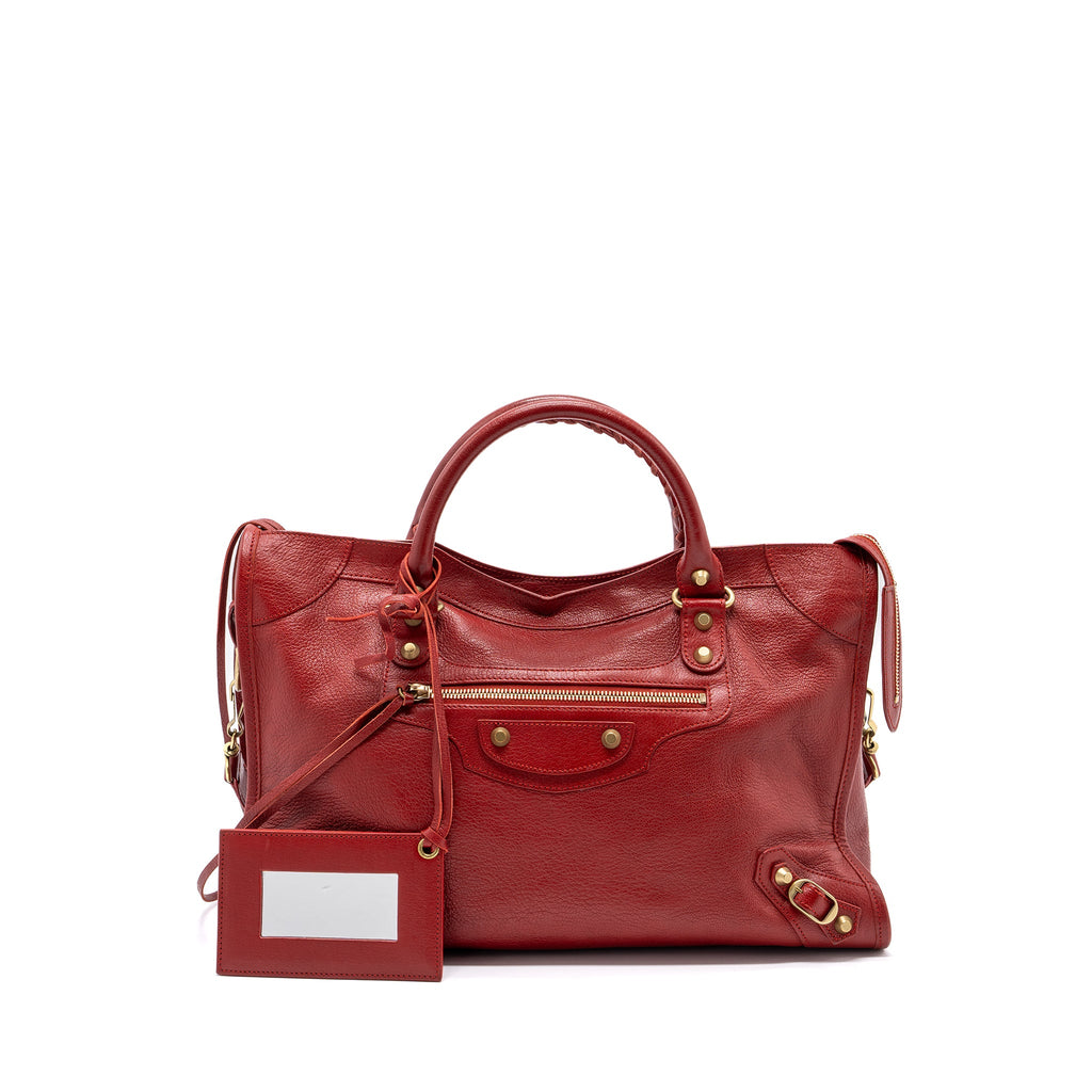 balenciaga-city-bag-leather-red-lghw