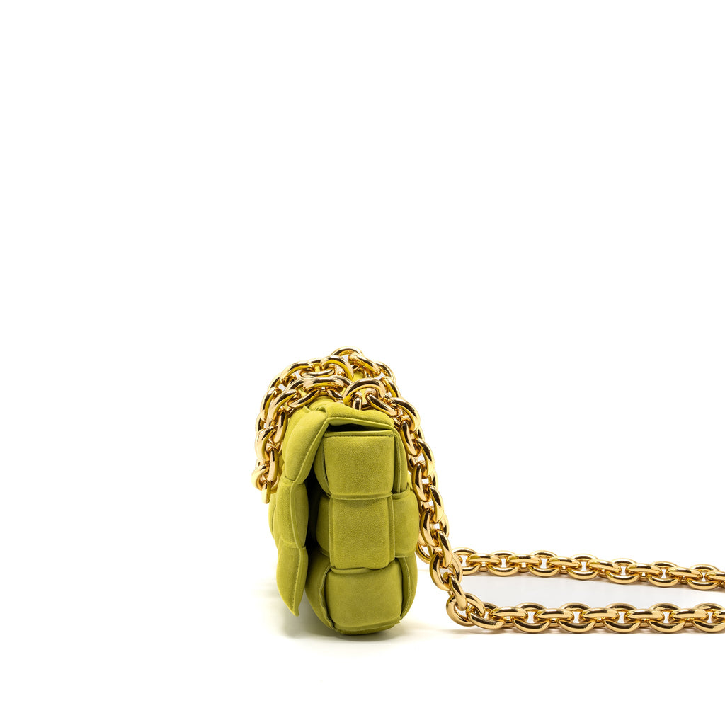bottega-veneta-chain-cassette-suede-light-green-ghw