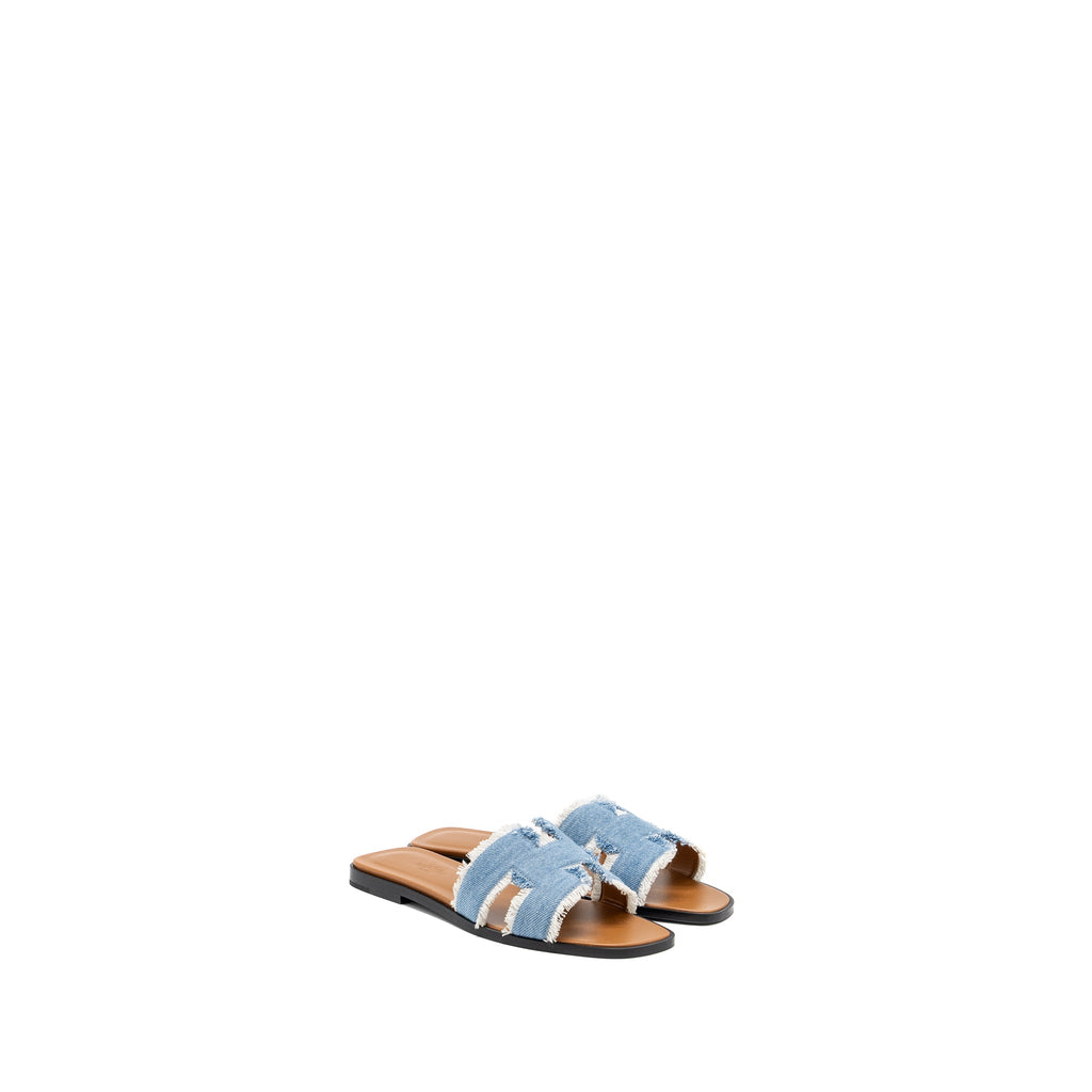 hermes-size-37-5-oran-sandals-toile-de-cotton-blue-clair
