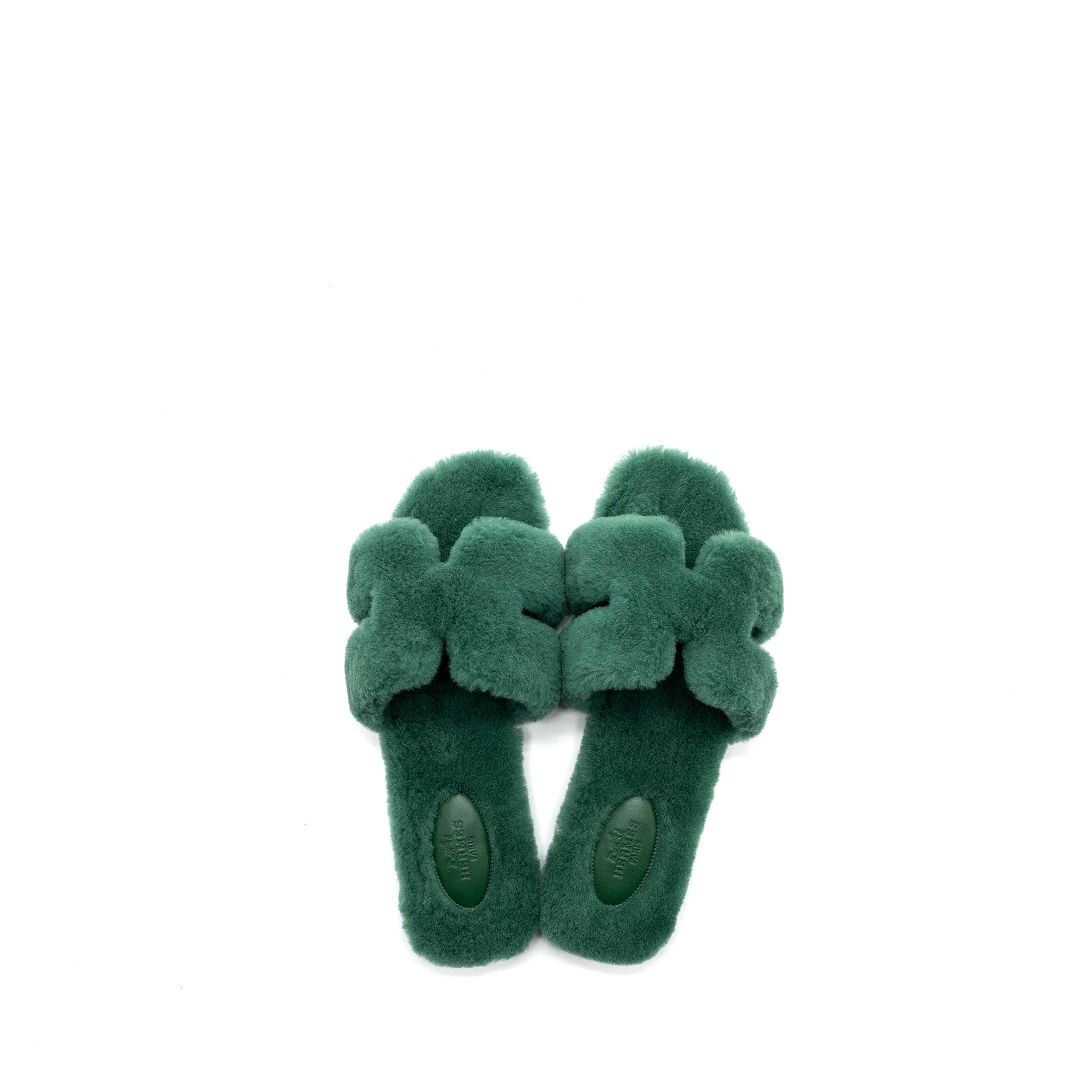 hermes-size-39-oran-sandal-shearling-vert-anglais