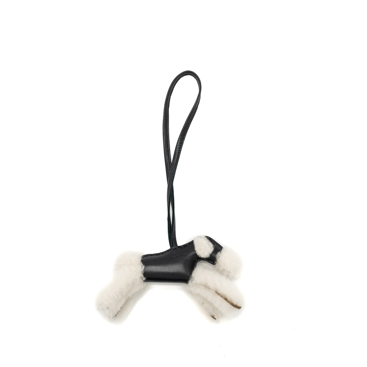 hermes-budy-shearing-bag-charm-ecru-black-1