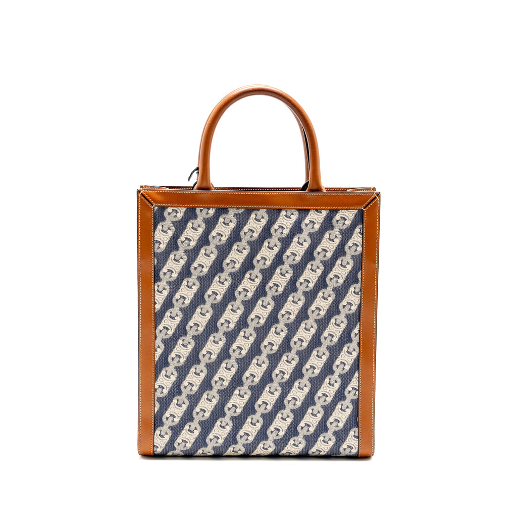 celine-vertical-cabas-tote-in-triomphe-denim-leather-navy-tan-ghw-copy