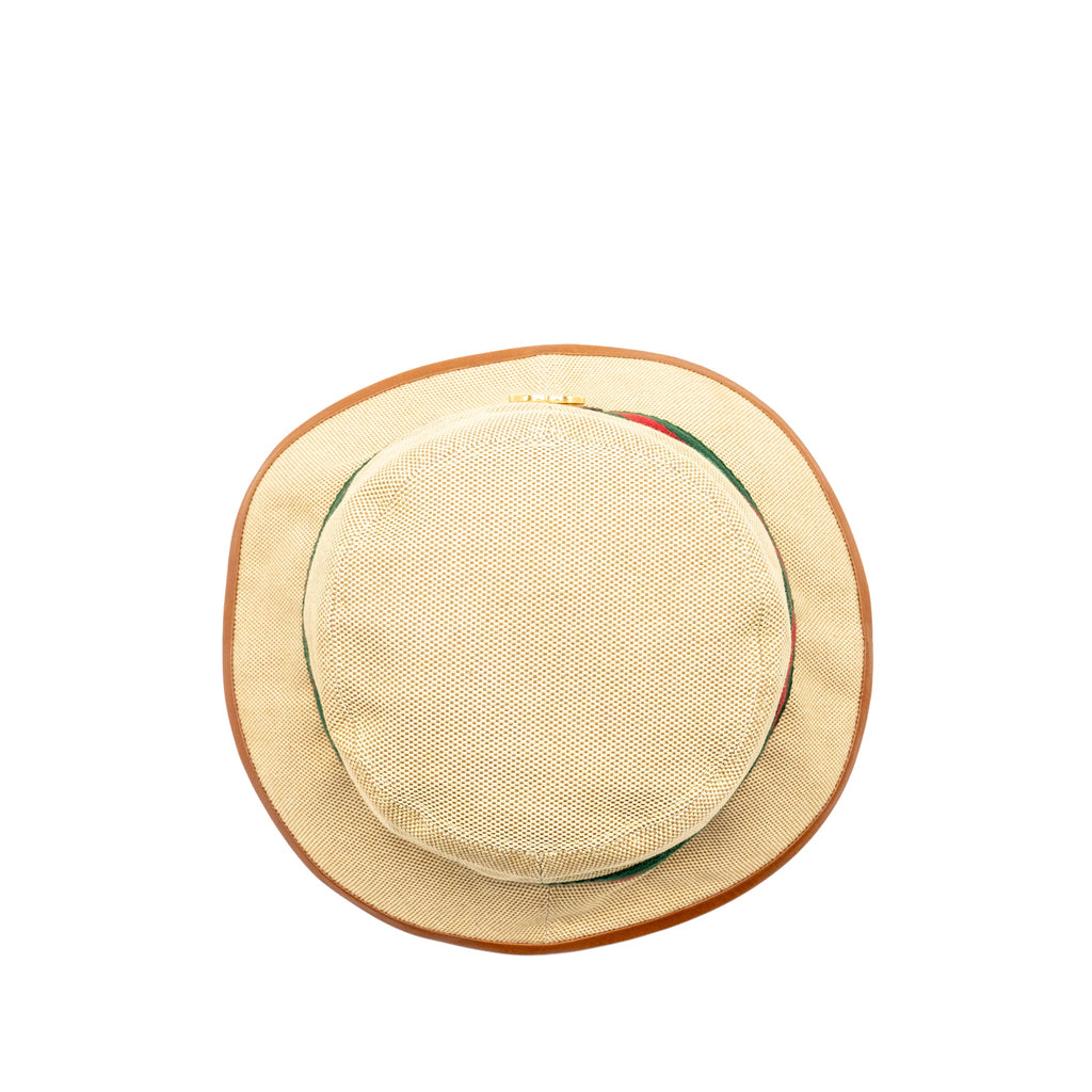 gucci-size-m-bucket-hat-canvas-brown-ghw