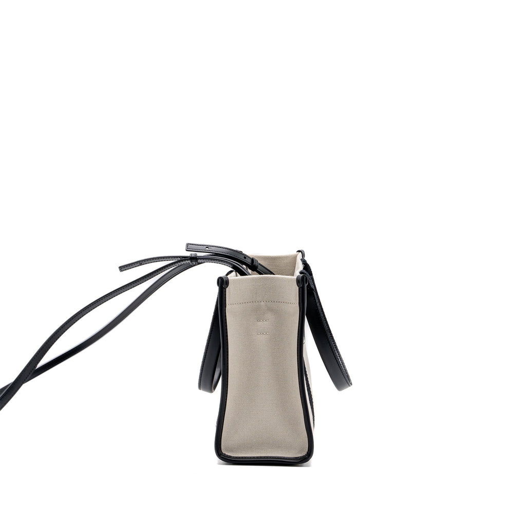 balenciaga-small-tote-bag-canvas-and-leather-black-white-ghw