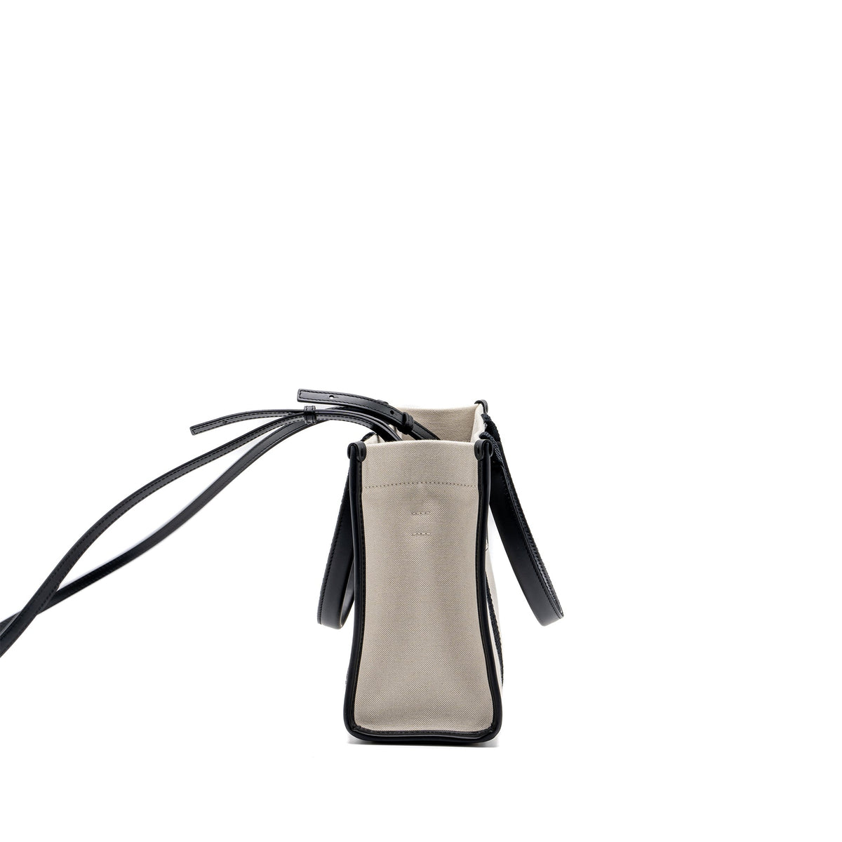 balenciaga-small-tote-bag-canvas-and-leather-black-white-ghw