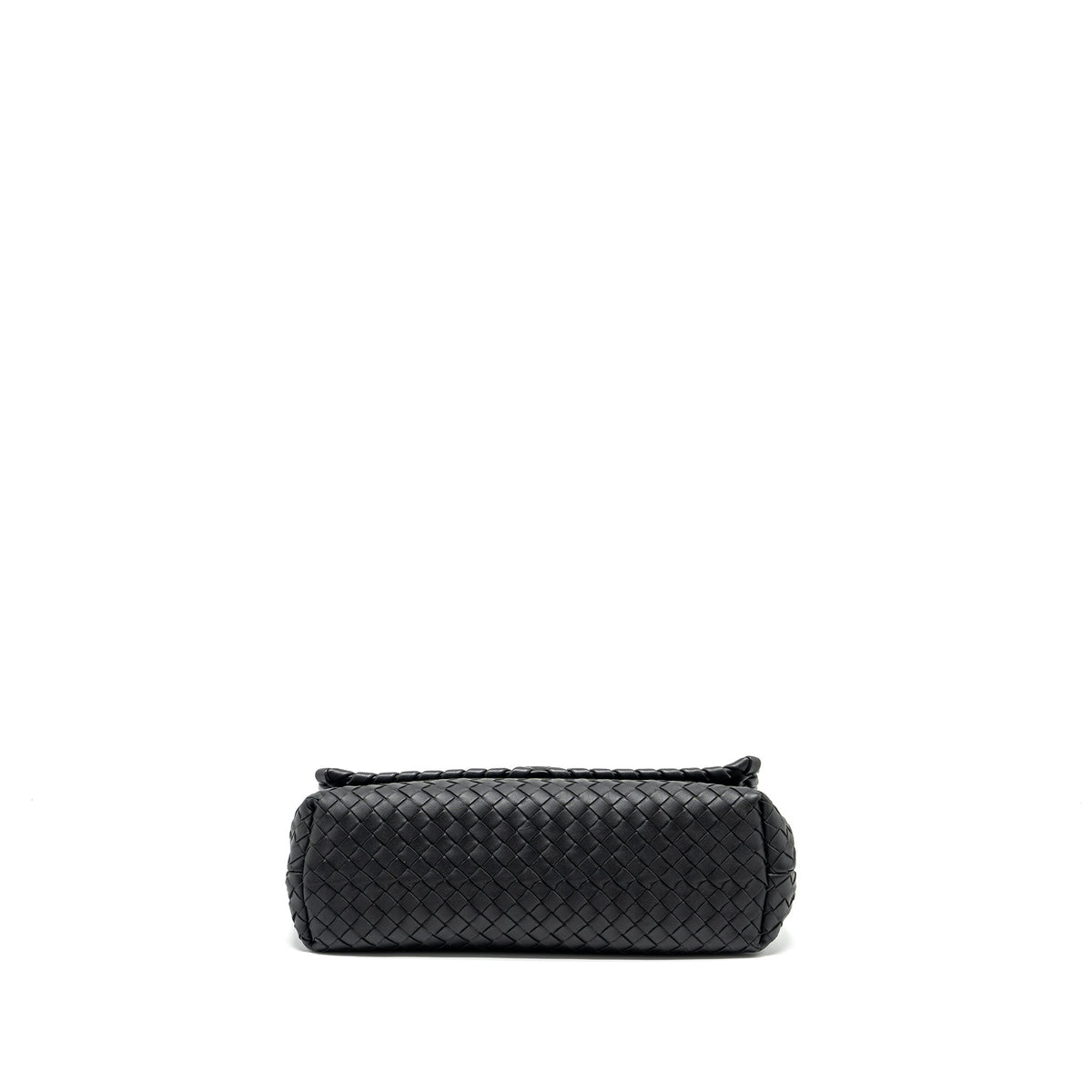 bottega-veneta-single-chain-flap-bag-leather-black-with-black-hardware