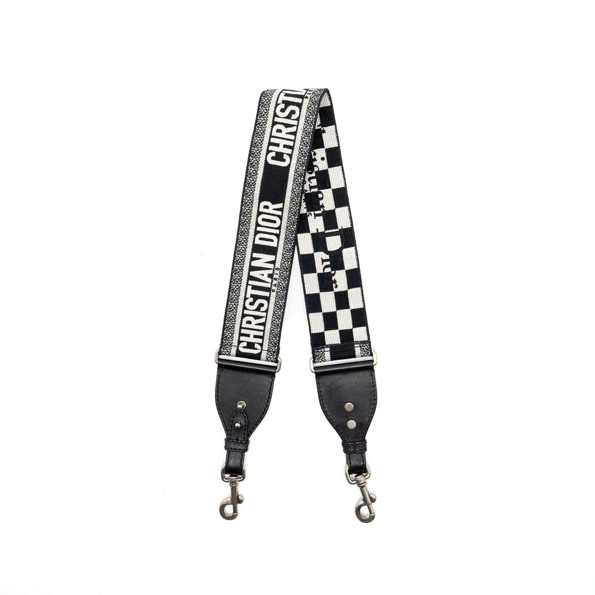 dior-shoulder-strap-canvas-calfskin-black-white-shw