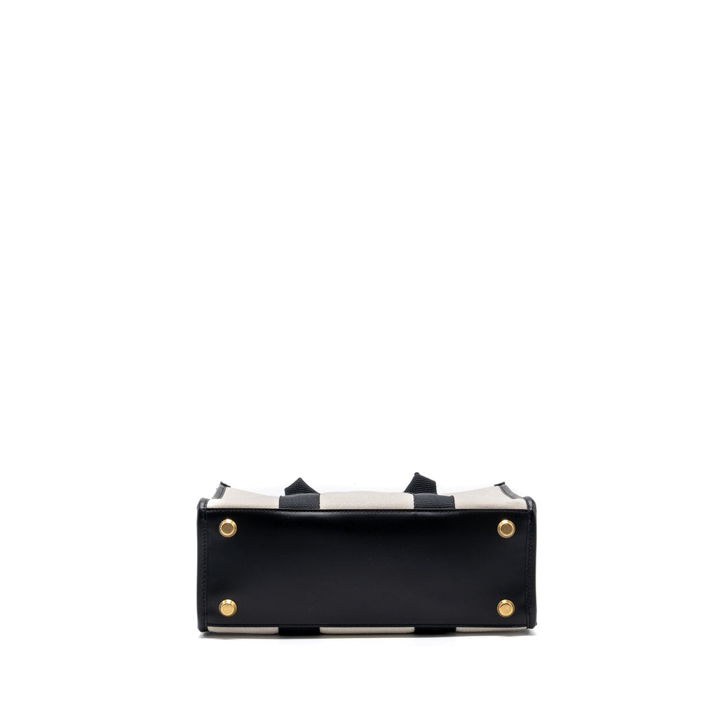 balenciaga-small-tote-bag-canvas-and-leather-black-white-ghw