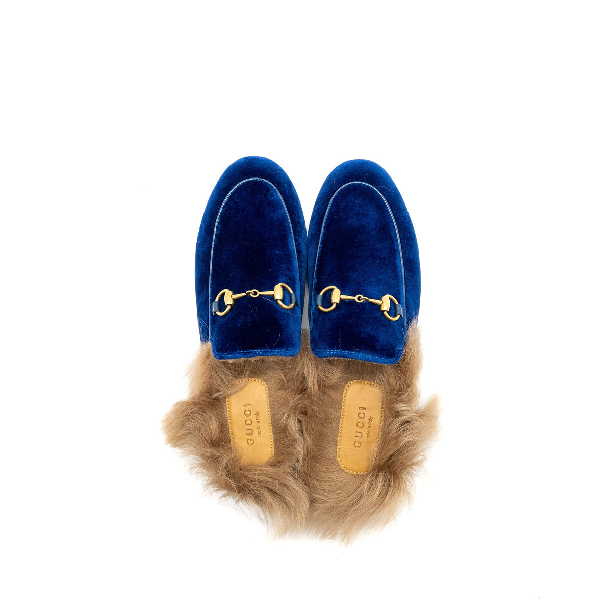 gucci-size-36-5-horsebit-princetown-fur-slipper-velvet-blue-ghw-copy