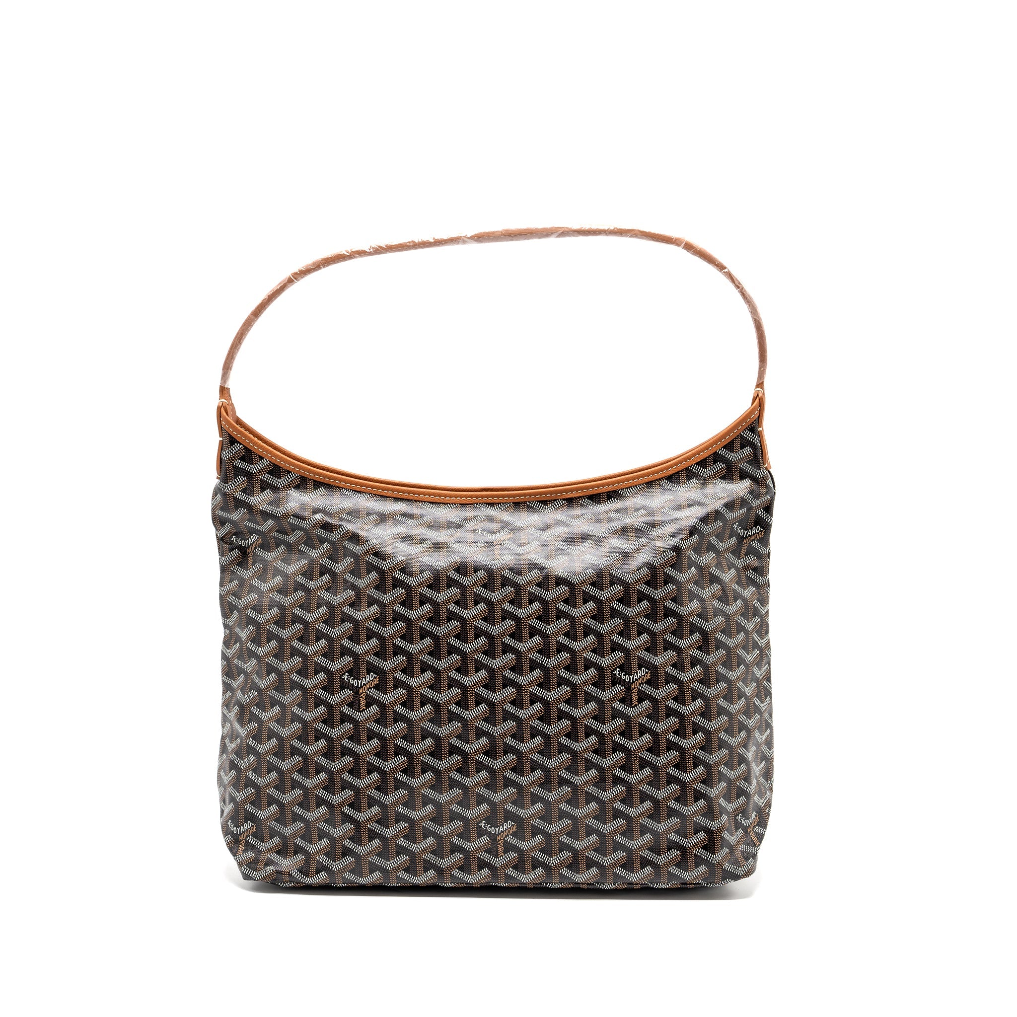 goyard-boheme-hobo-bag-canvas-calfskin-black-brown-shw-1