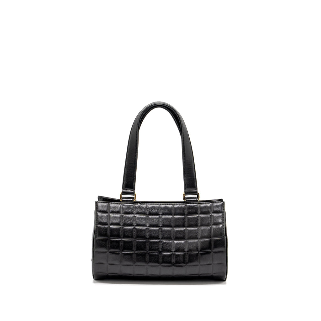 chanel-vintage-chocolate-bar-barrel-handbag-lambskin-black-ghw