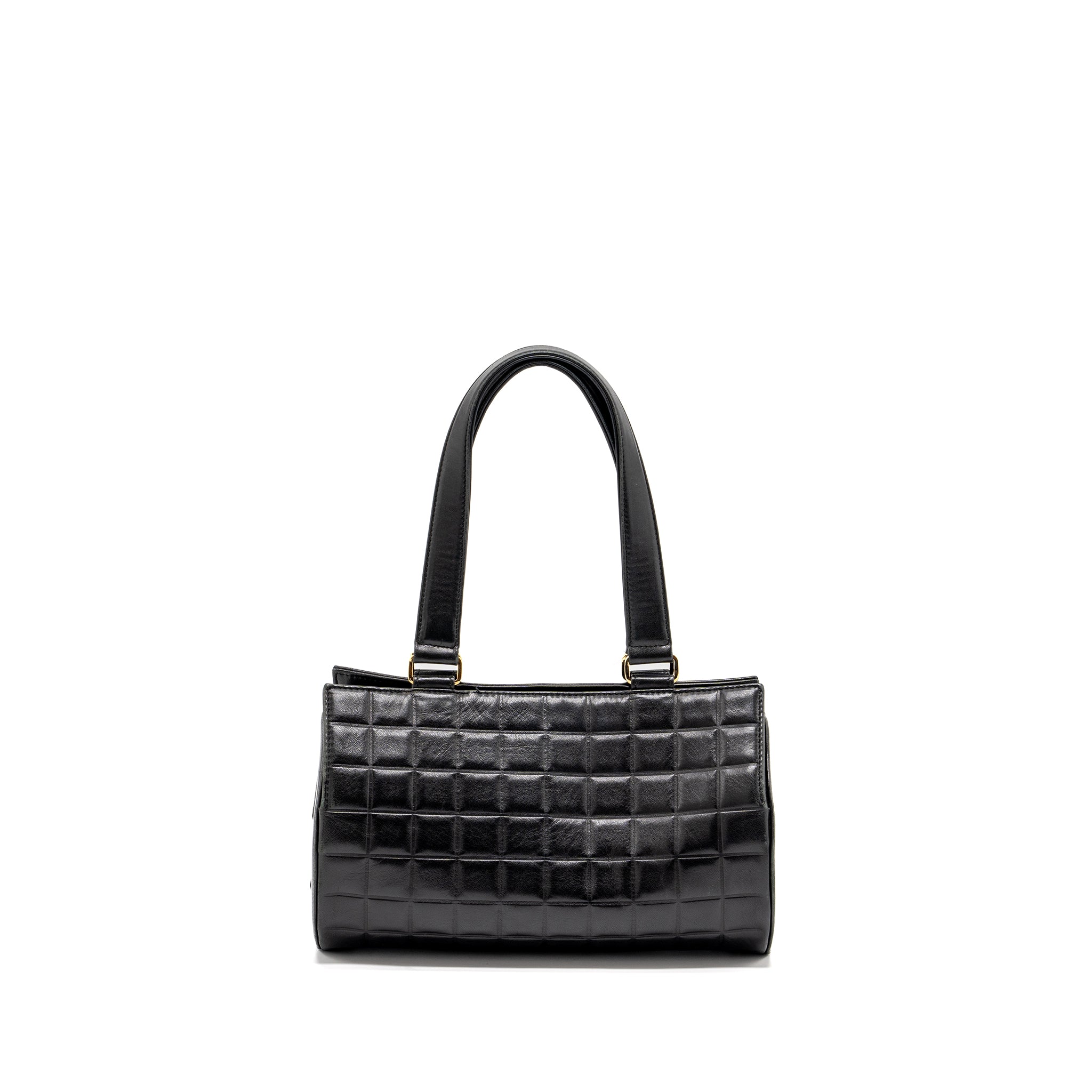 chanel-vintage-chocolate-bar-barrel-handbag-lambskin-black-ghw