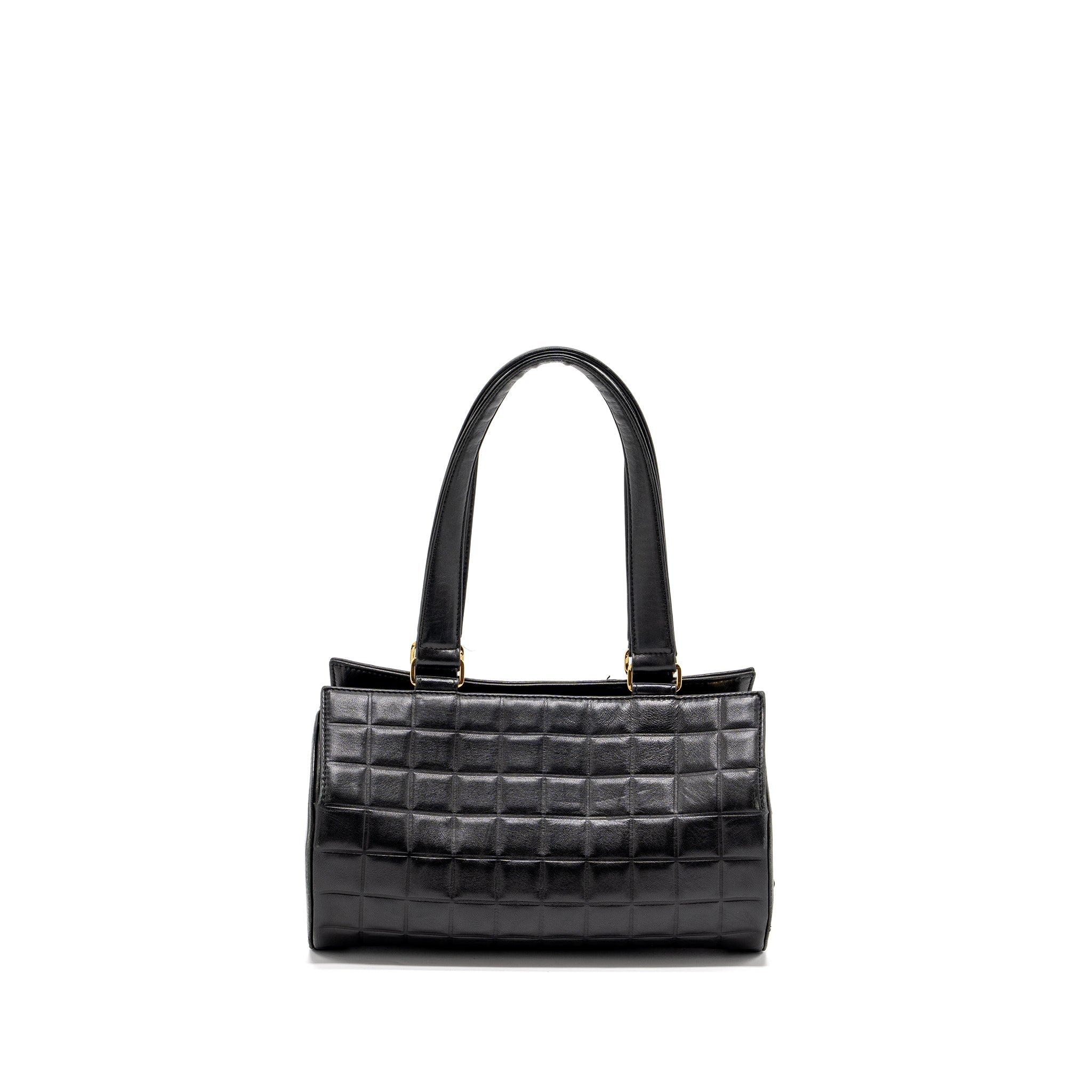 chanel-vintage-chocolate-bar-barrel-handbag-lambskin-black-ghw