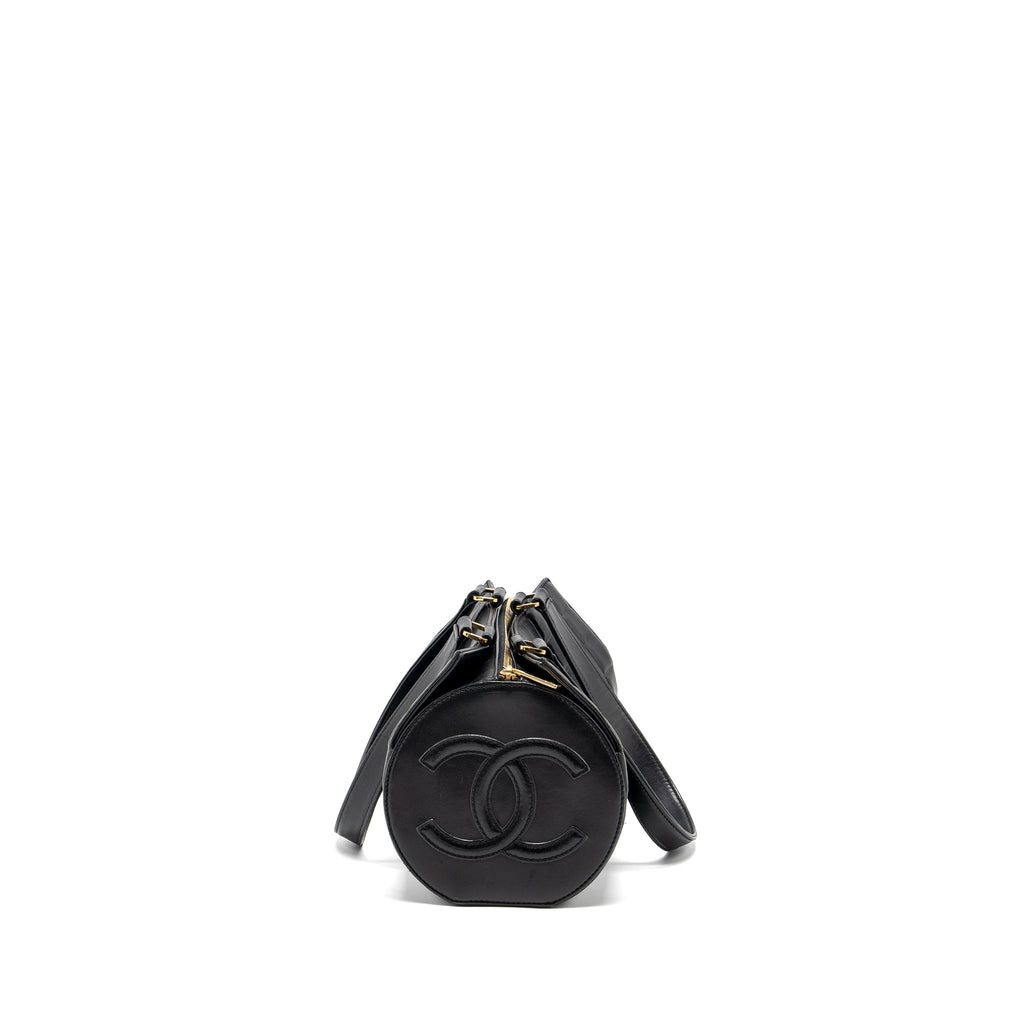 chanel-vintage-chocolate-bar-barrel-handbag-lambskin-black-ghw