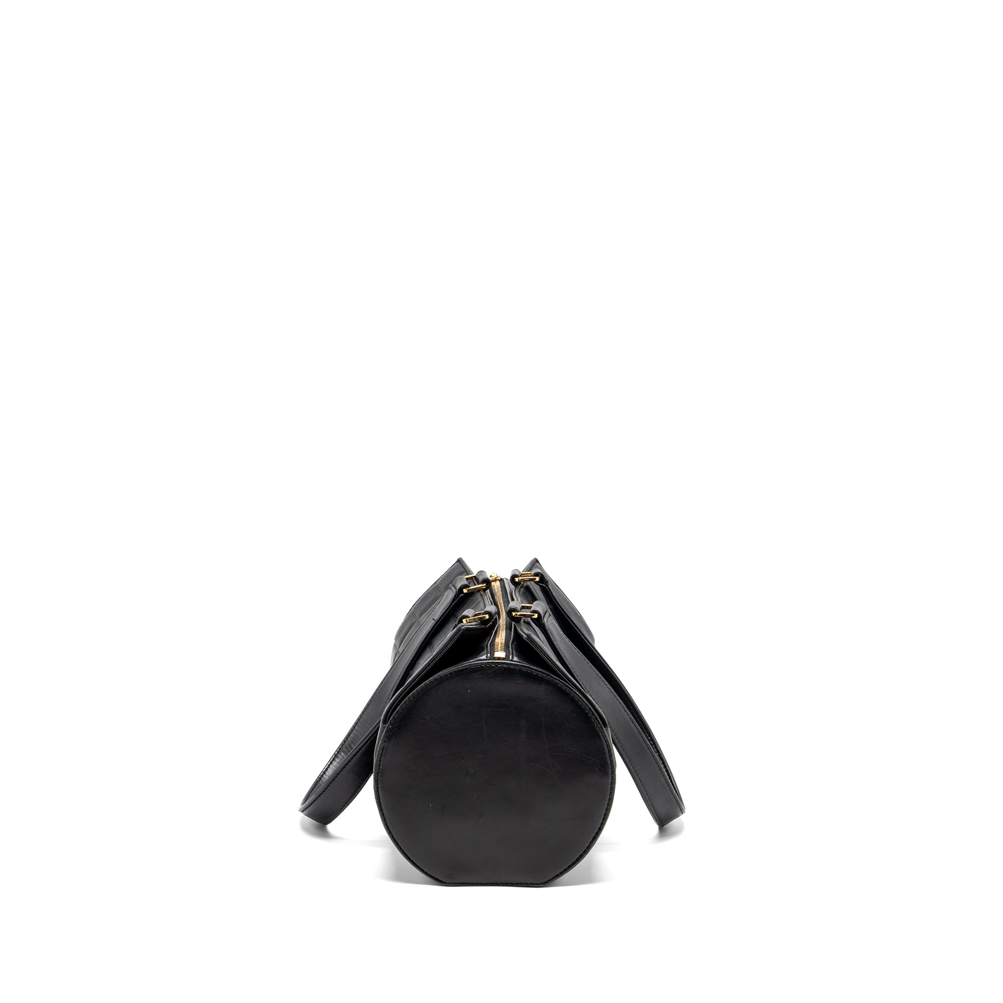 chanel-vintage-chocolate-bar-barrel-handbag-lambskin-black-ghw