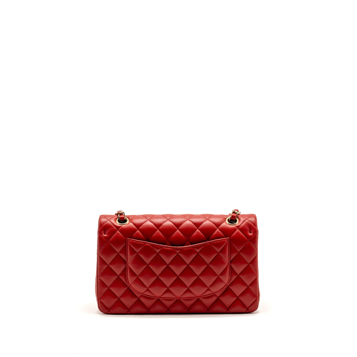 chanel-medium-classic-double-flap-bag-lambskin-red-lghw