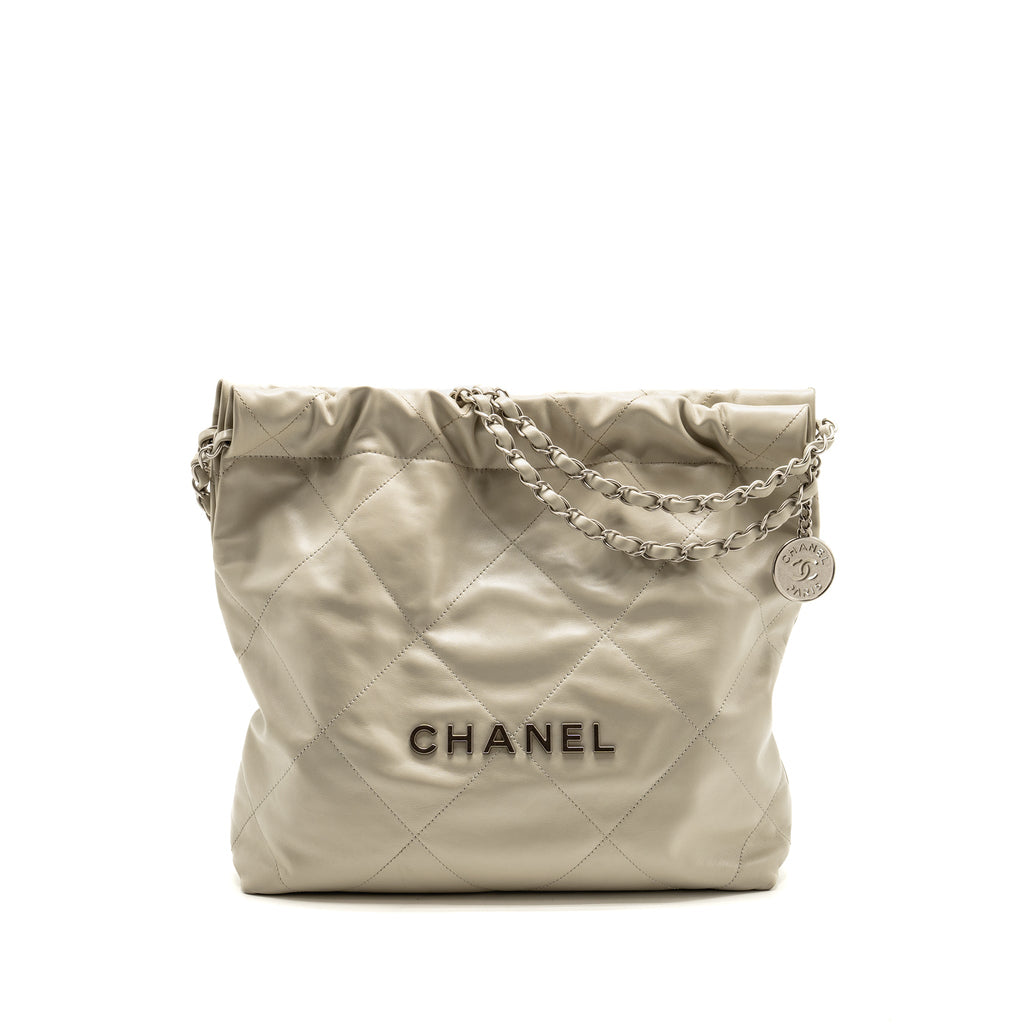 chanel-small-22-shiny-calfskin-light-grey-shw-microchip