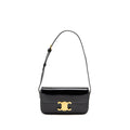 celine-triomphe-shoulder-bag-shiny-calfskin-black-ghw-2