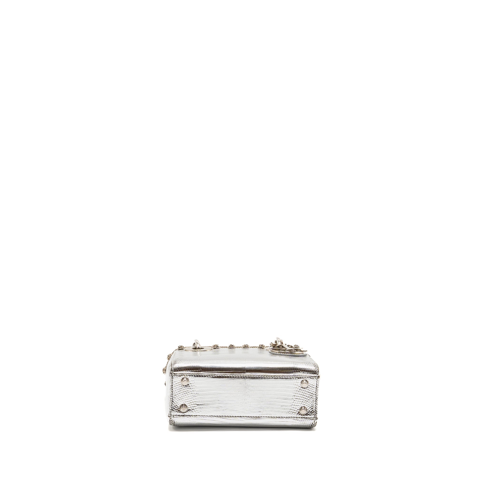 dior-mini-lady-dior-flower-studded-metal-handle-lizard-silver-shw