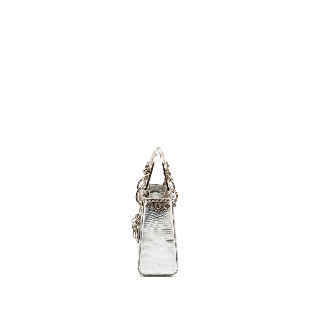 dior-mini-lady-dior-flower-studded-metal-handle-lizard-silver-shw