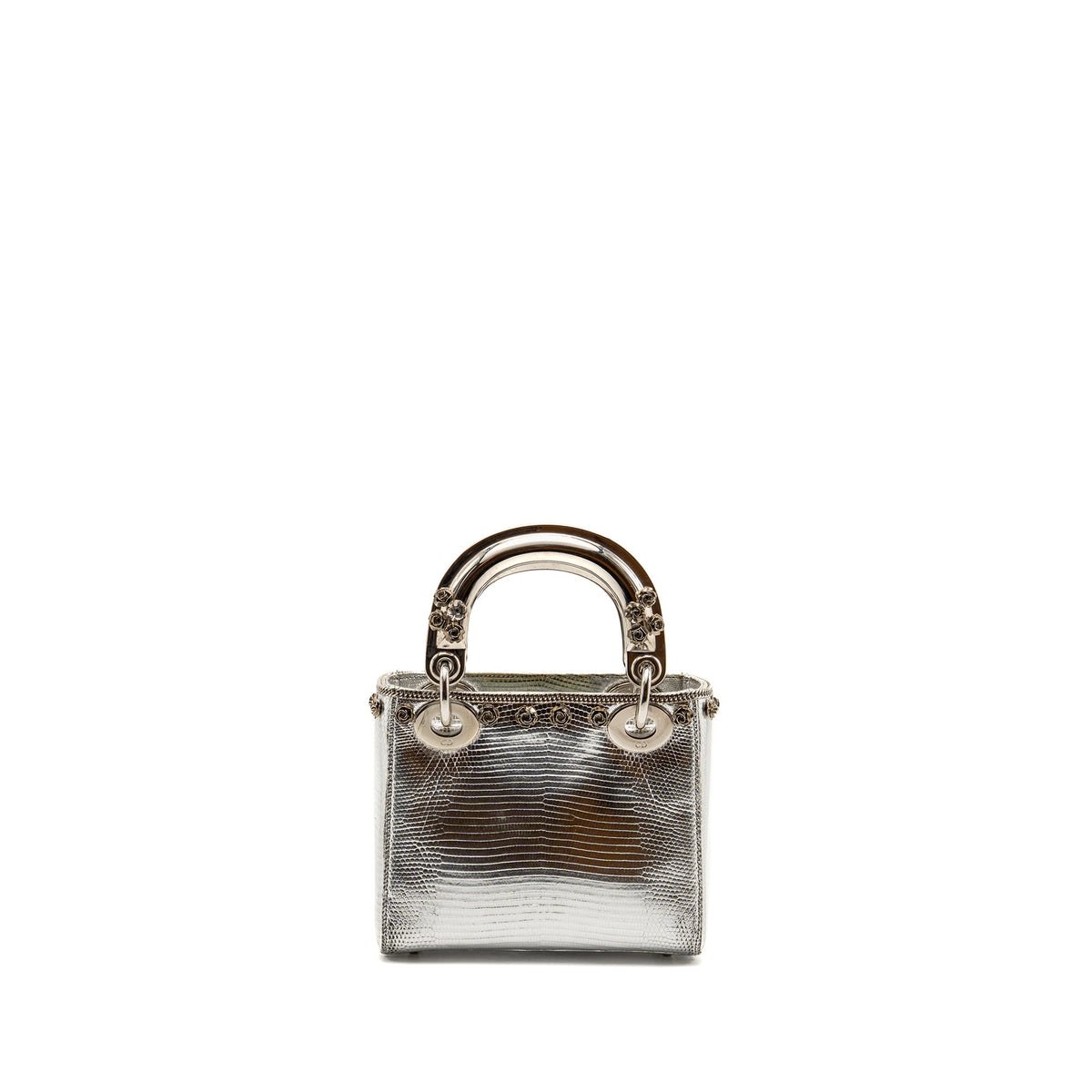 dior-mini-lady-dior-flower-studded-metal-handle-lizard-silver-shw
