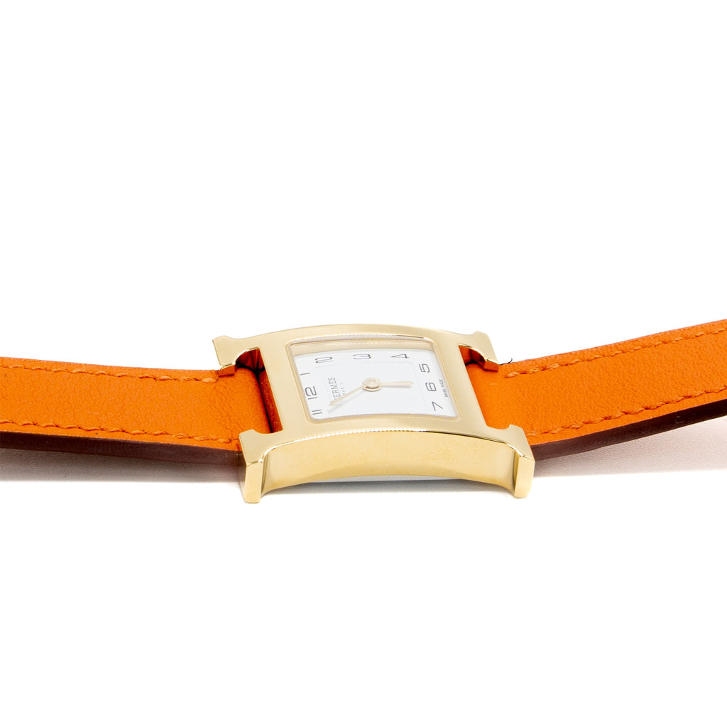 hermes-heure-h-watch-small-model-25mm-yellow-gold-with-orange-swift-strap