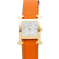 hermes-heure-h-watch-small-model-25mm-yellow-gold-with-orange-swift-strap