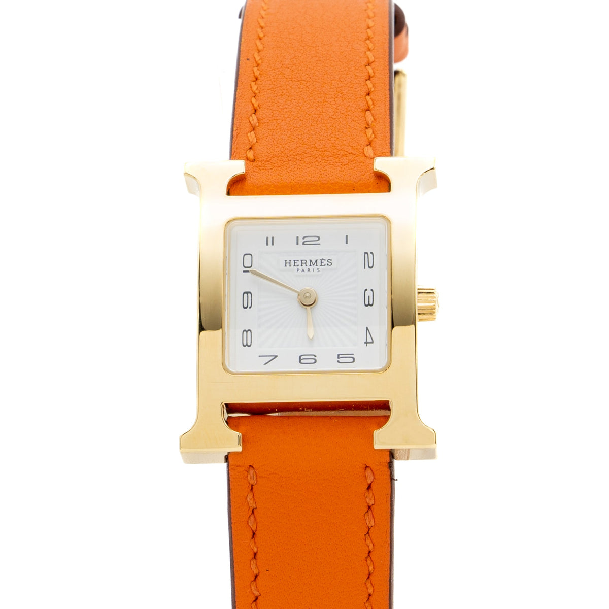 hermes-heure-h-watch-small-model-25mm-yellow-gold-with-orange-swift-strap