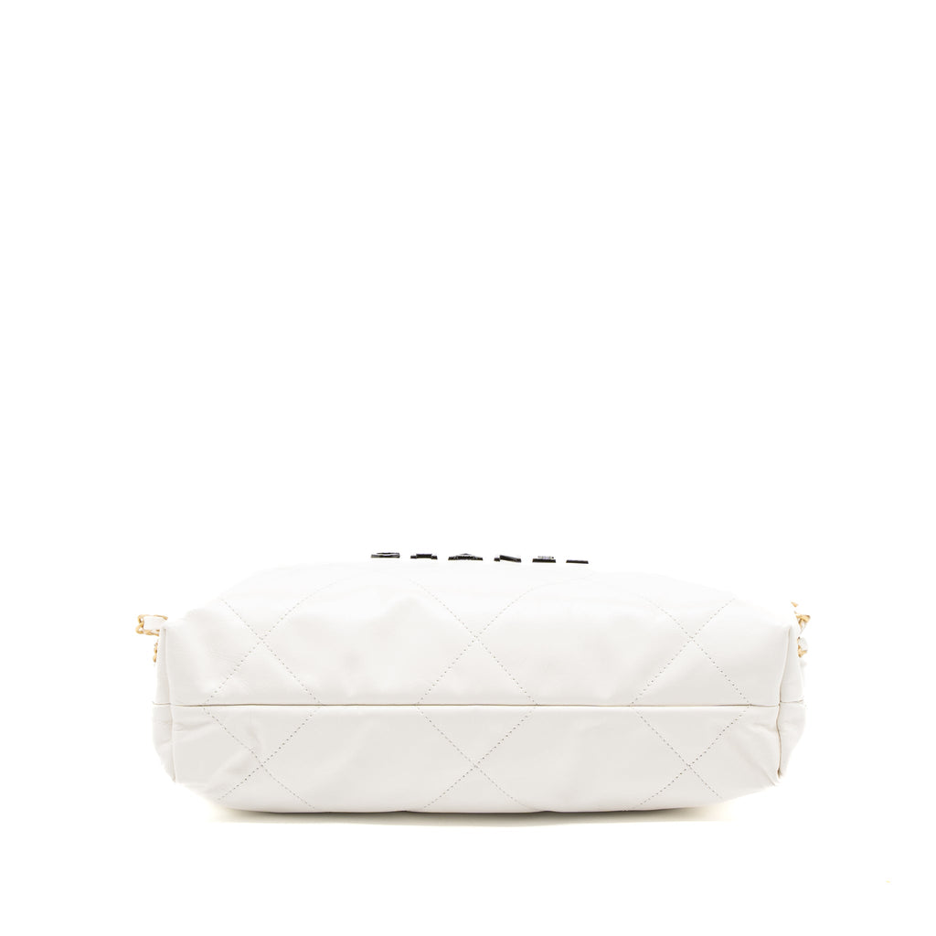 chanel-small-22-bag-black-letter-shiny-calfskin-white-brushed-ghwmicrochip