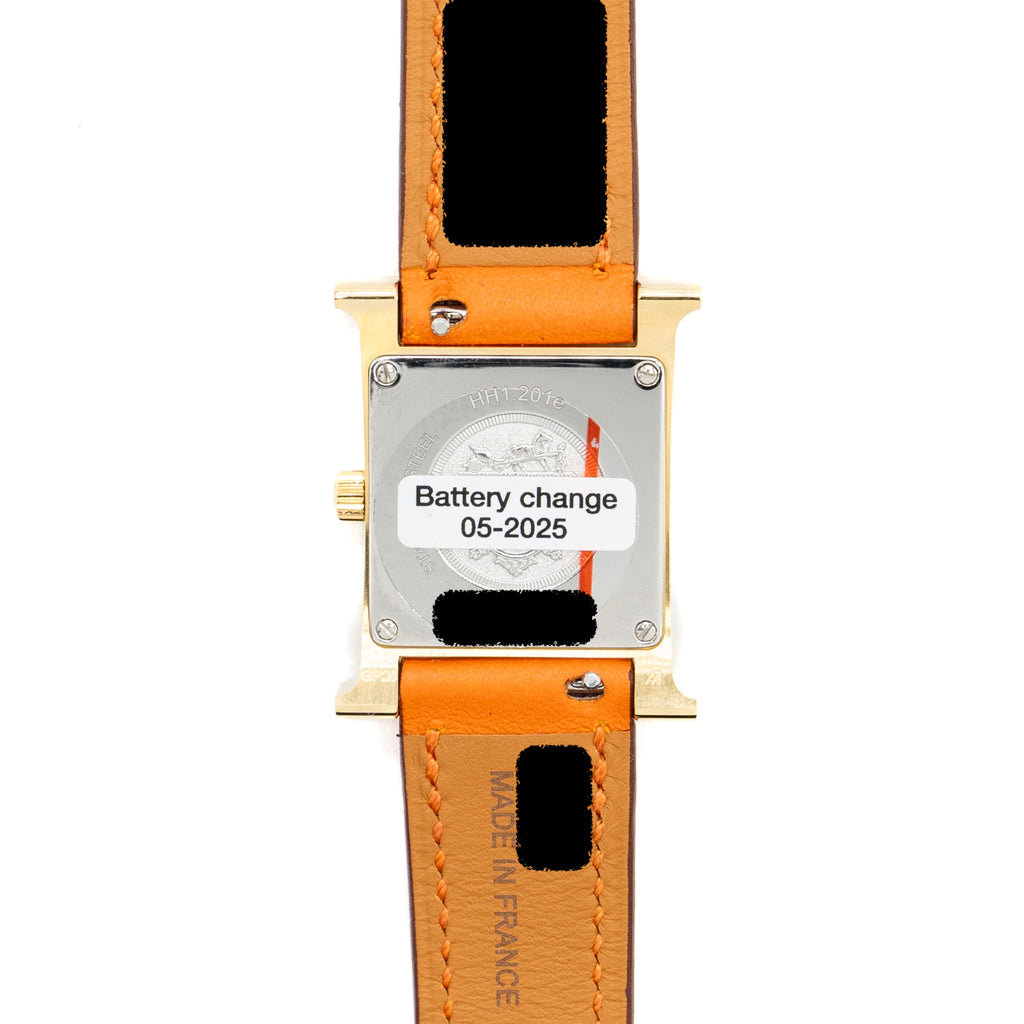 hermes-heure-h-watch-small-model-25mm-yellow-gold-with-orange-swift-strap
